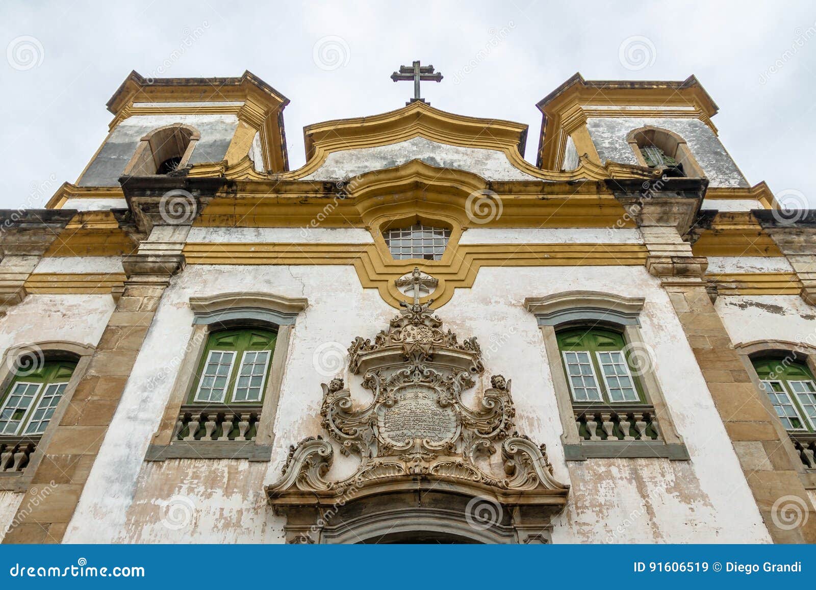 sao francisco de assis church facade detail - mariana, minas gerais, brazil