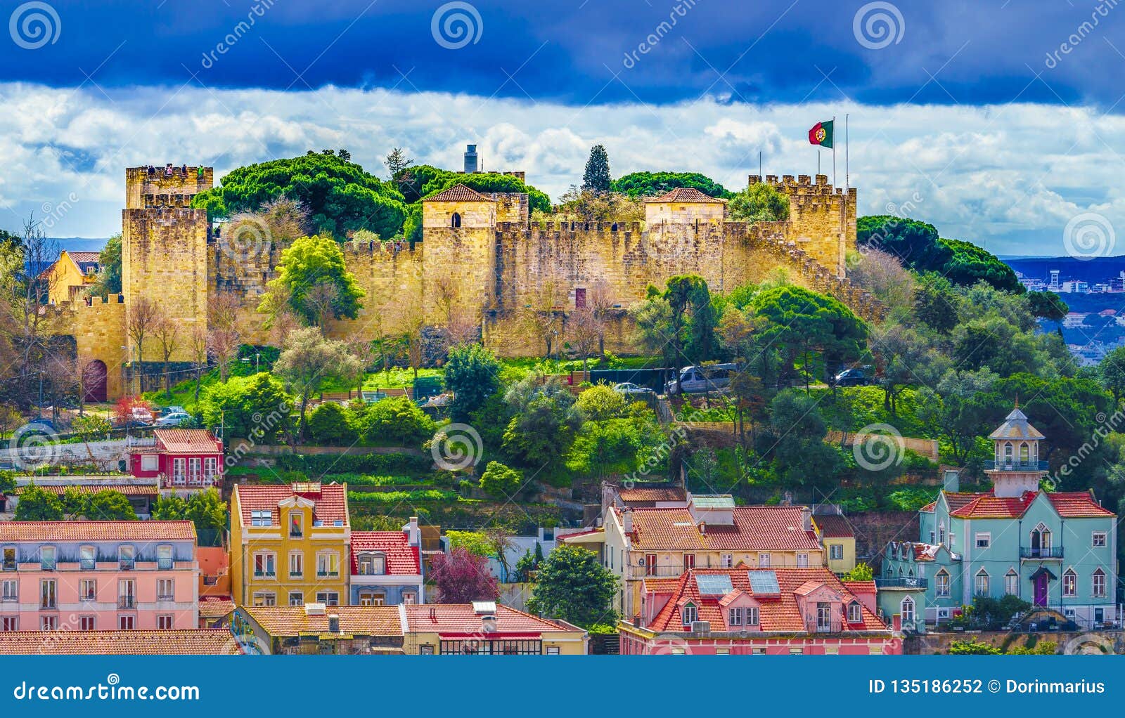 sao jorge castle in lisbon, portugal