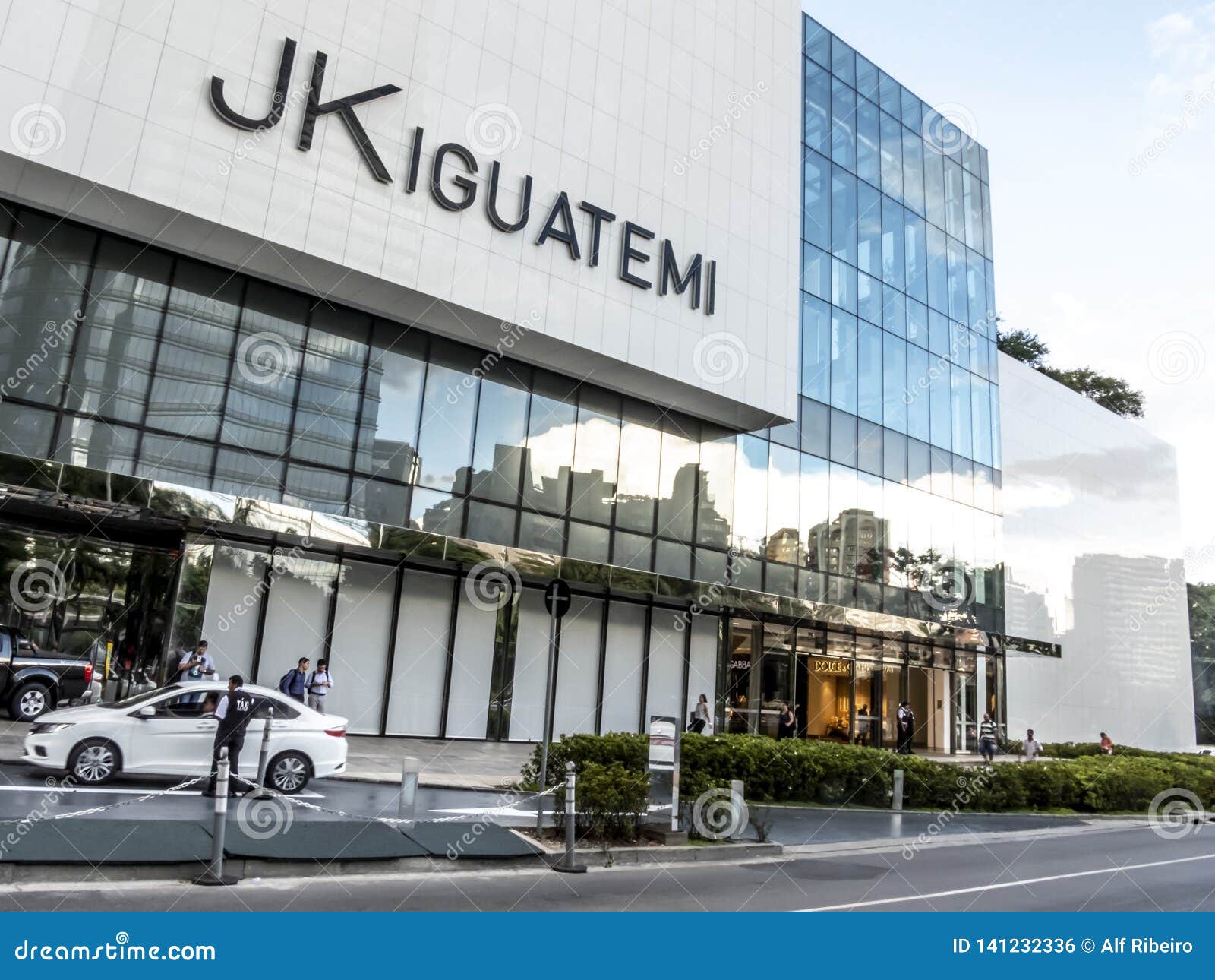 Facade of JK Iguatemi Mall in West Side of Sao Paulo Editorial