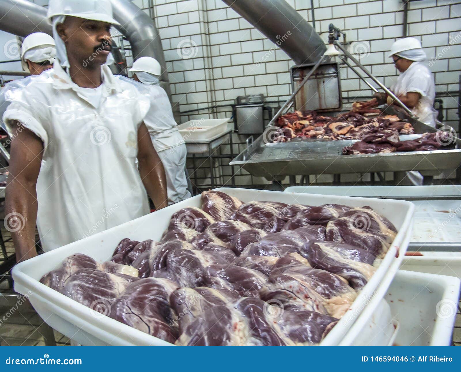 Facade Of A Franchise Of Swift Meat Market In Sao Paulo Stock Photo -  Download Image Now - iStock