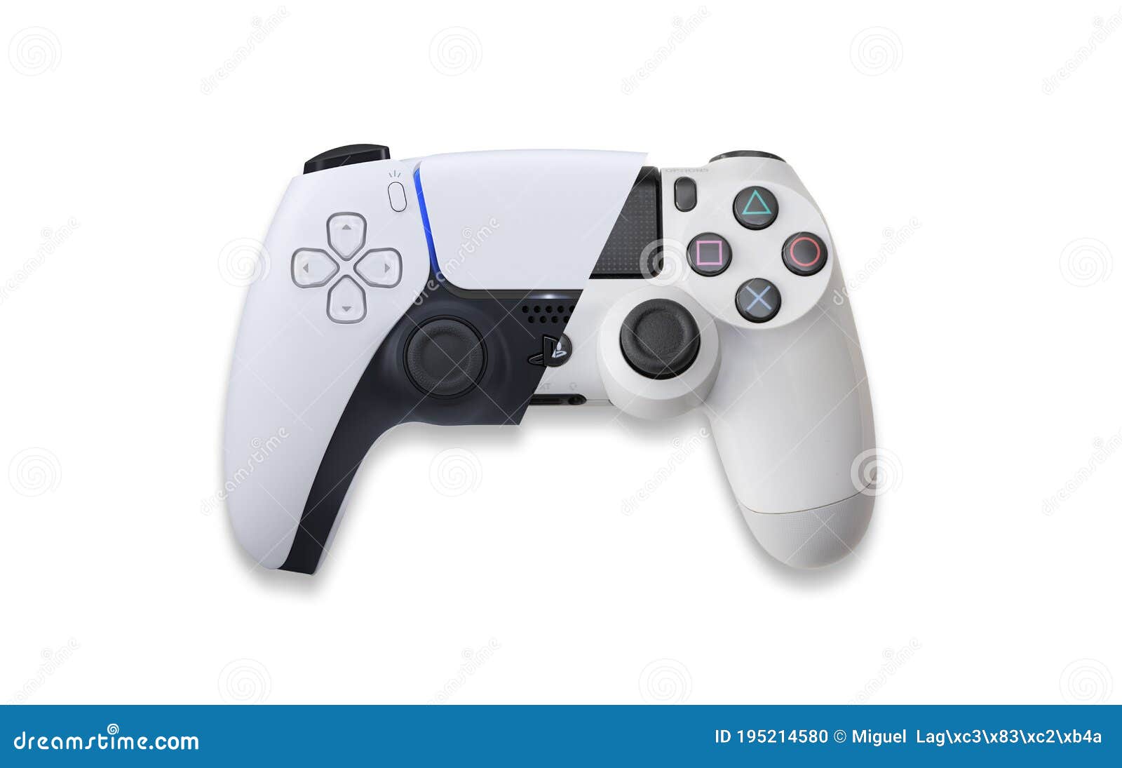 Sao Paulo/SP/Brasil - 03/08/20: Playstation 5 Vs Playstation 4 Controller  Comparision on White Background Editorial Image - Image of playstation5,  controle: 195214580
