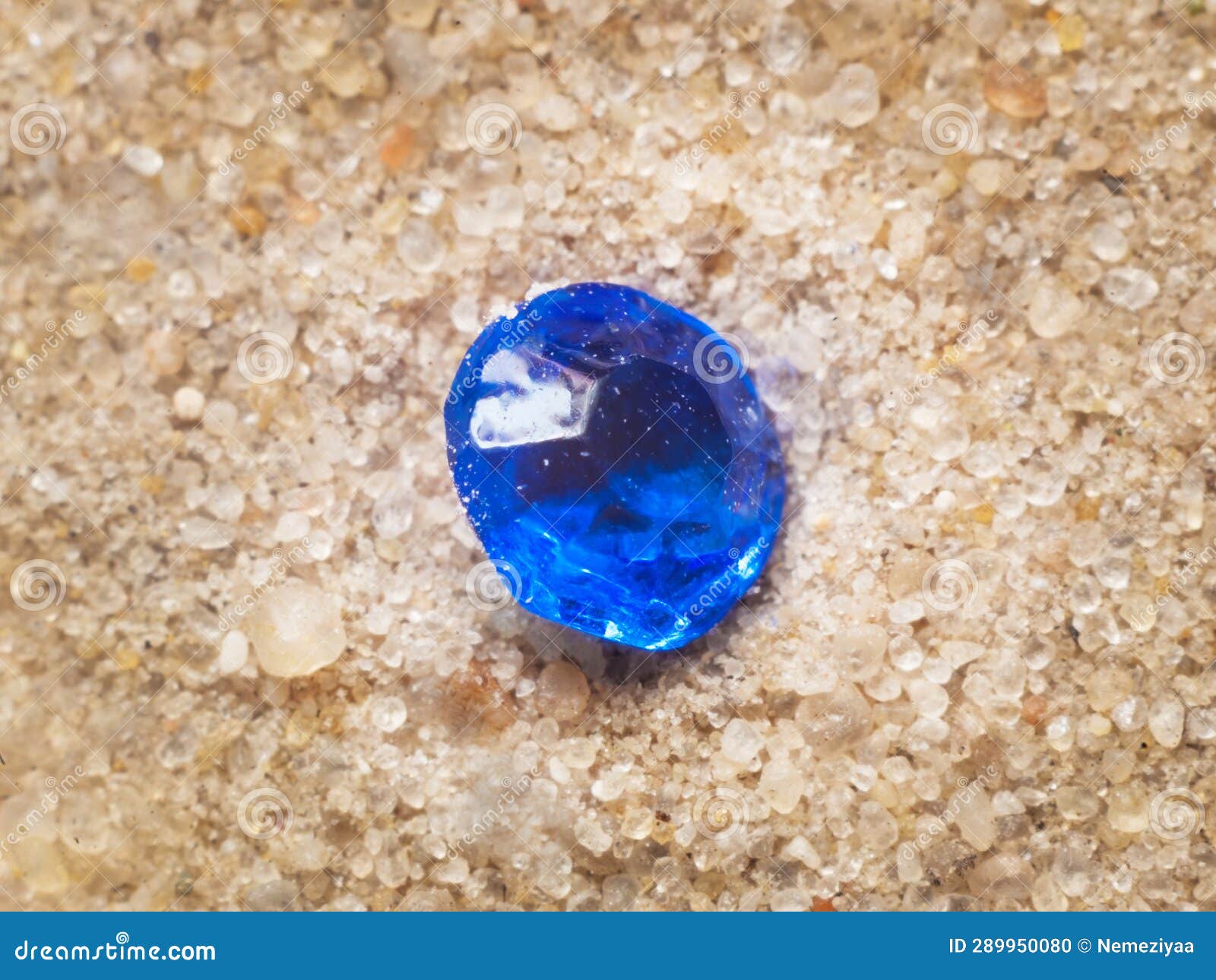 Sapphire Crystal in the Sand Stock Photo Image of africa, geology