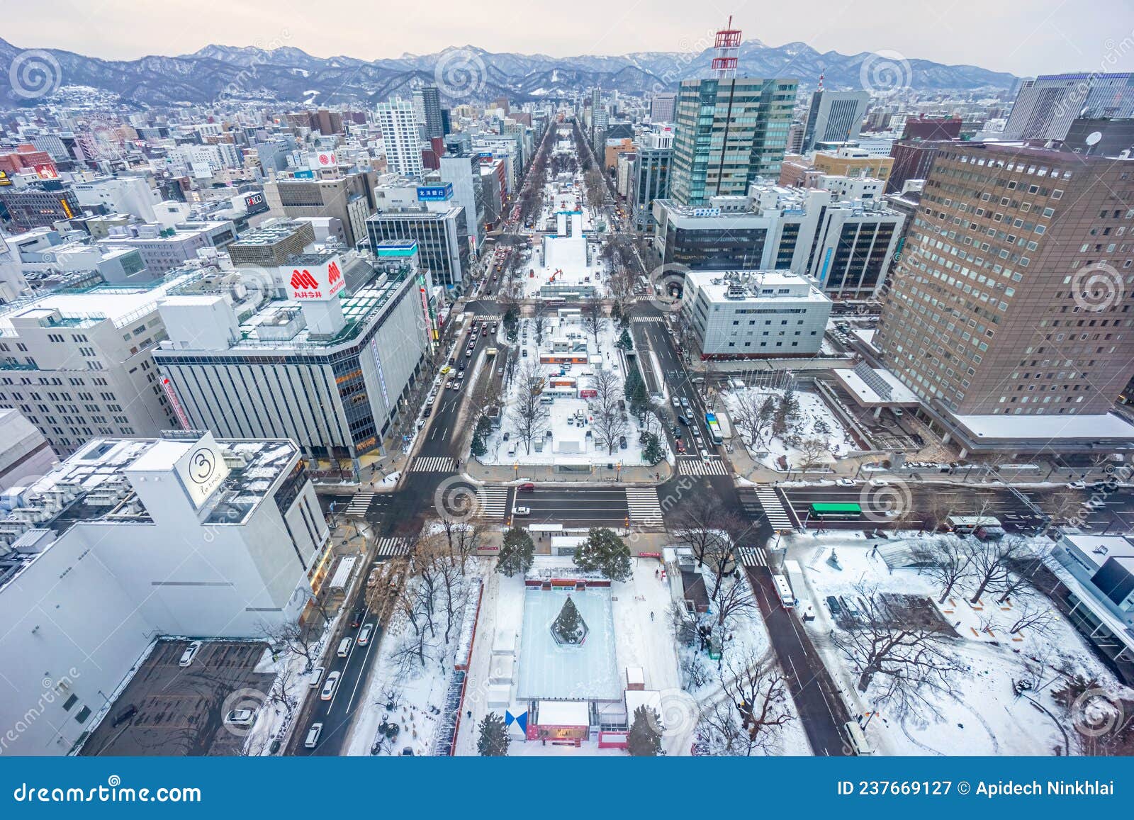 Odori Park Serves As the Main Site of the Sapporo Snow Festival Event