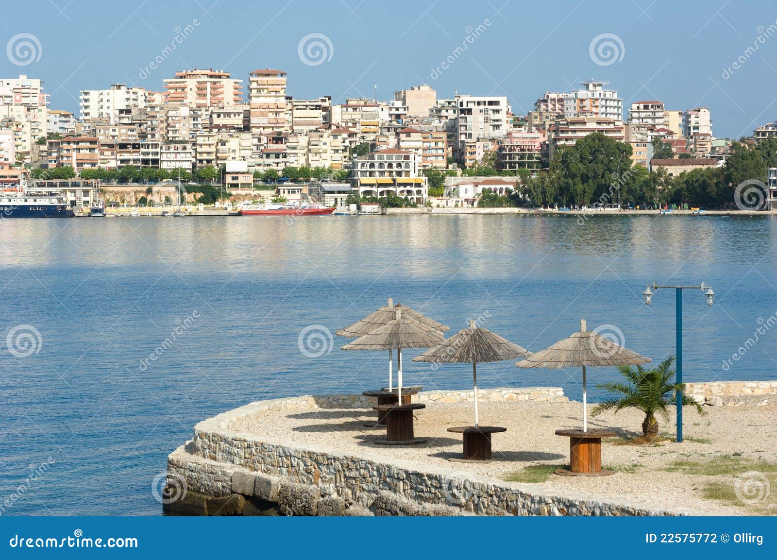 Saranda Waterfront, Albania Stock Photo Image of dwelling, coastline