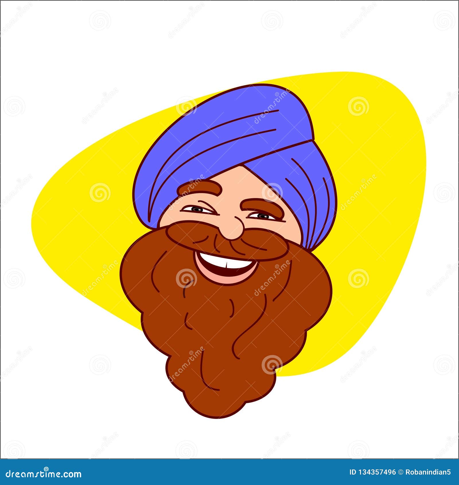 Sardar Ji Cartoon Character Vector Illustration Indian Man or Happy Punjabi  Icon Stock Vector - Illustration of sardar, punjabi: 134357496