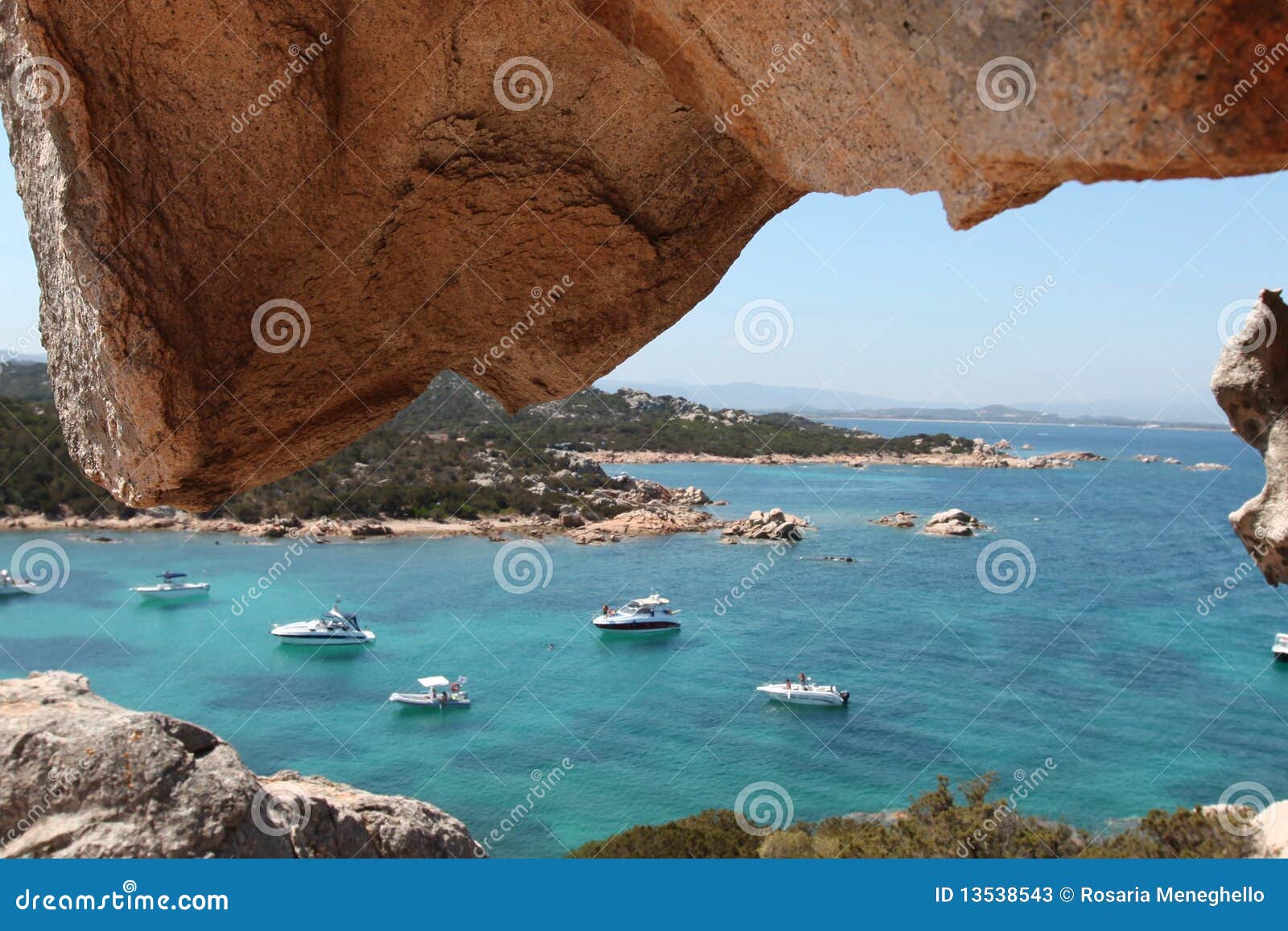 Sardegna, Italia, Costa Smeralda. Unesco di Smeraldapatrimony della Costa dell'isola dell'Italia Sardegna