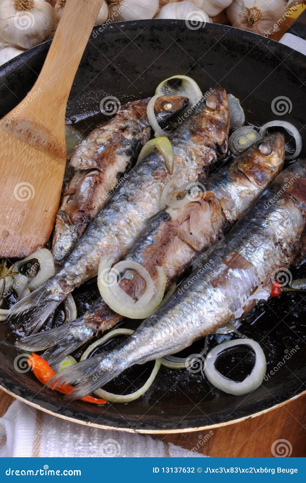 Sardine in a Pan Ready To Eat Stock Photo Image of gastronomy, fish