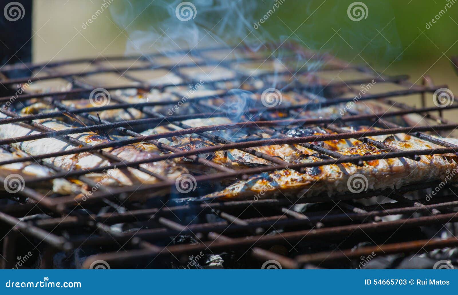 Sardines on grill stock image. Image of outdoor, grate 54665703