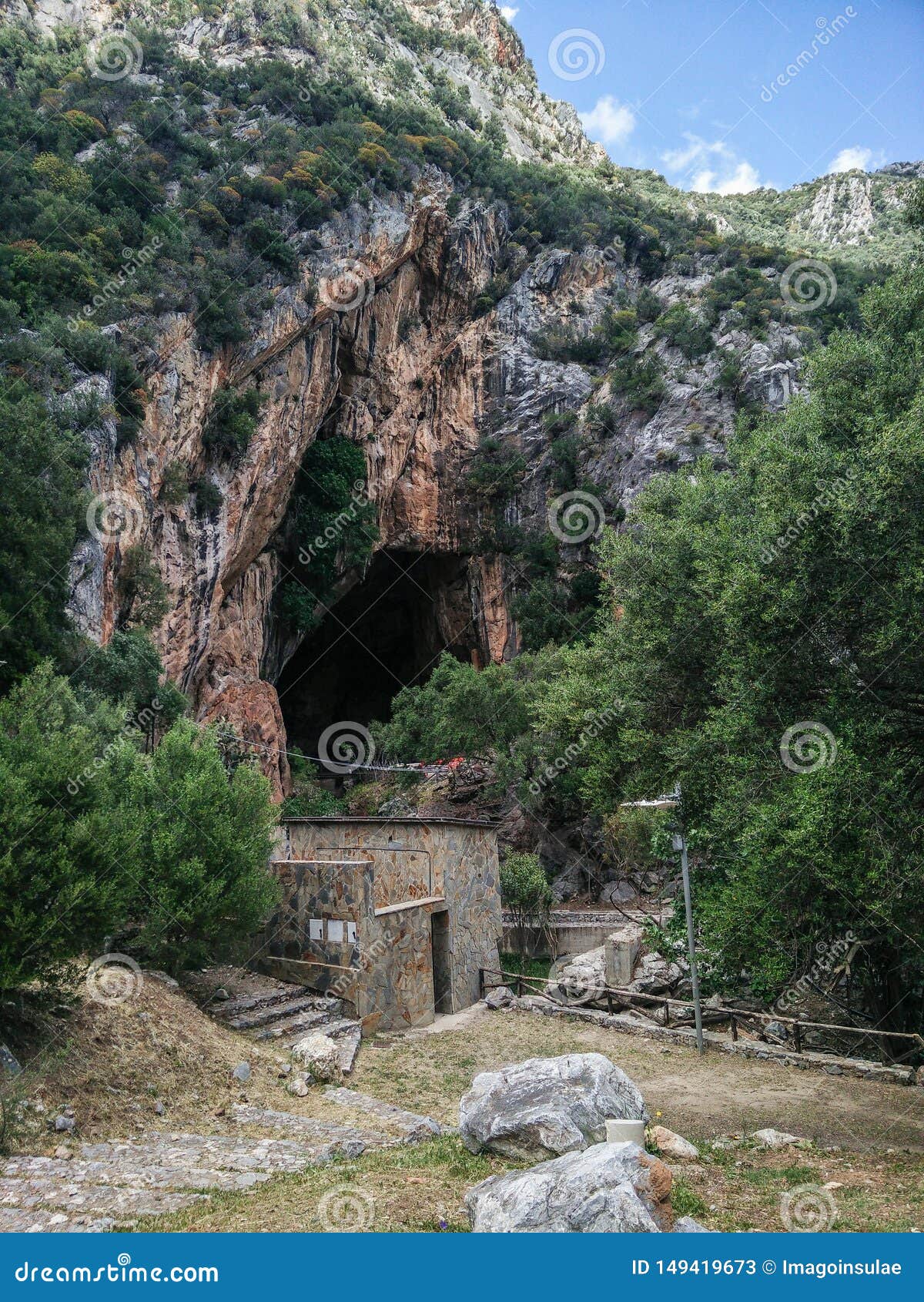 Sardinia. Natural Monuments. Caves of San Giovanni, Domusnovas in Iglesiente Region. Entrance Stock Image - Image of iglesiente, millennium: 149419673
