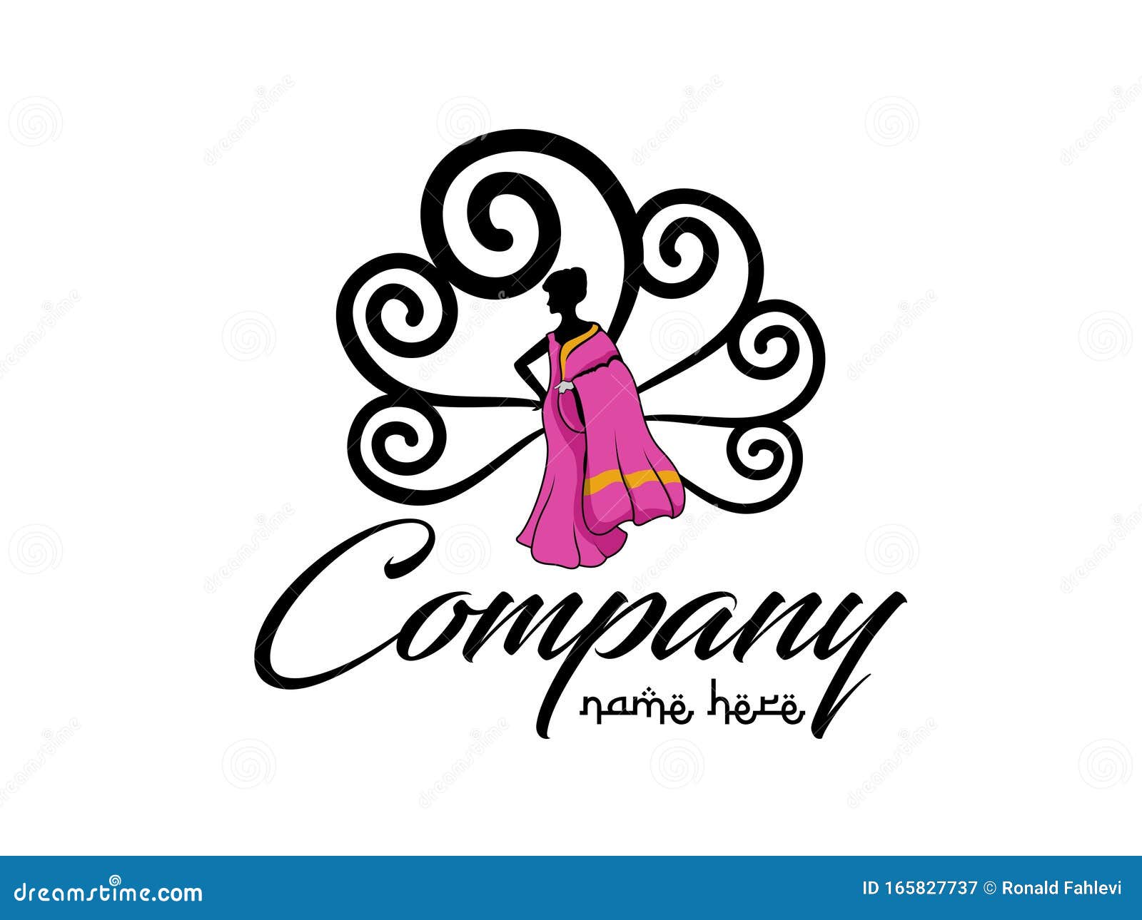 SARI, CLOTHING, SILK, WOMEN, SARI FABRIC, LOGO Stock Illustration ...