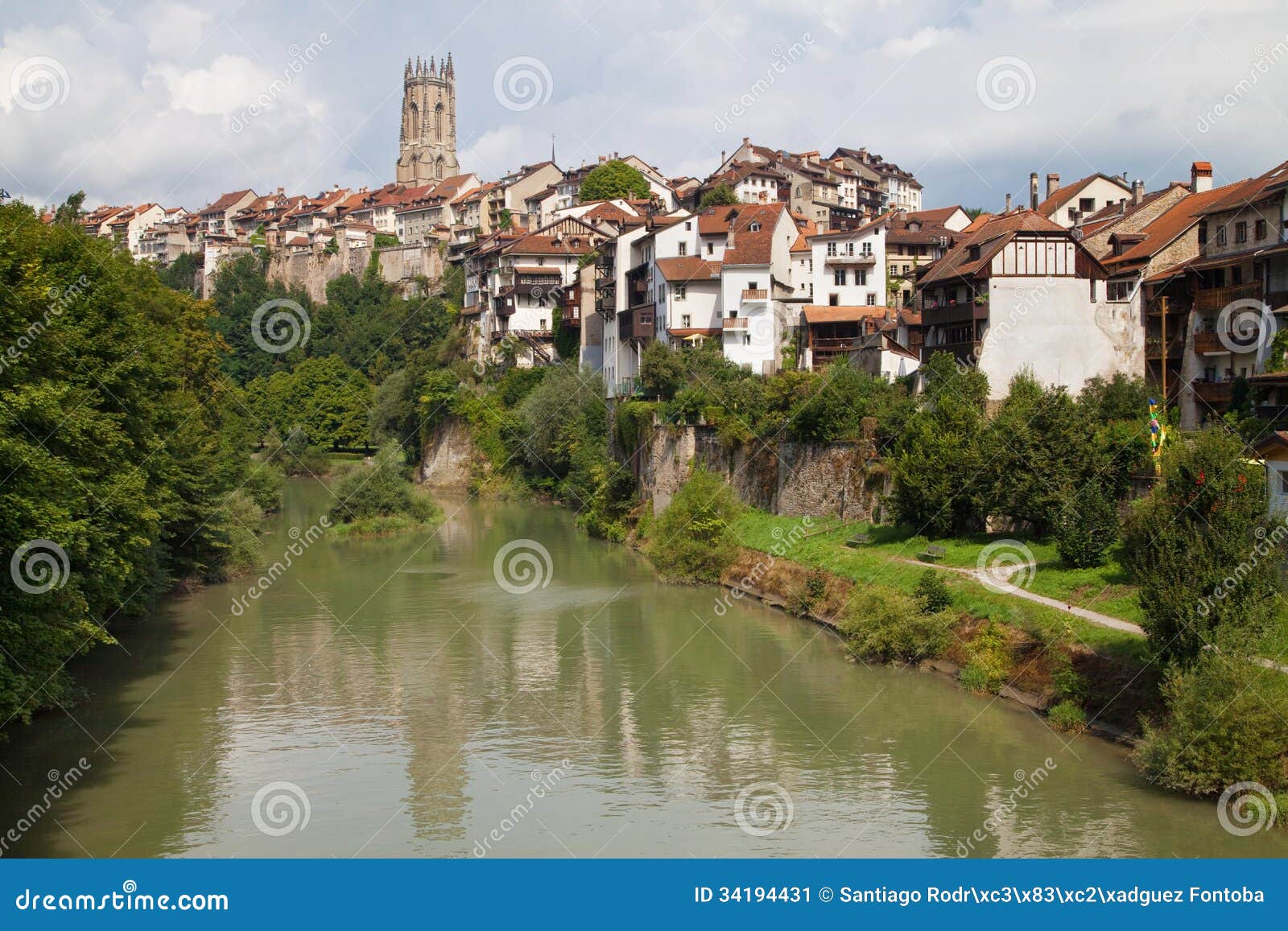 sarine river at fribourg