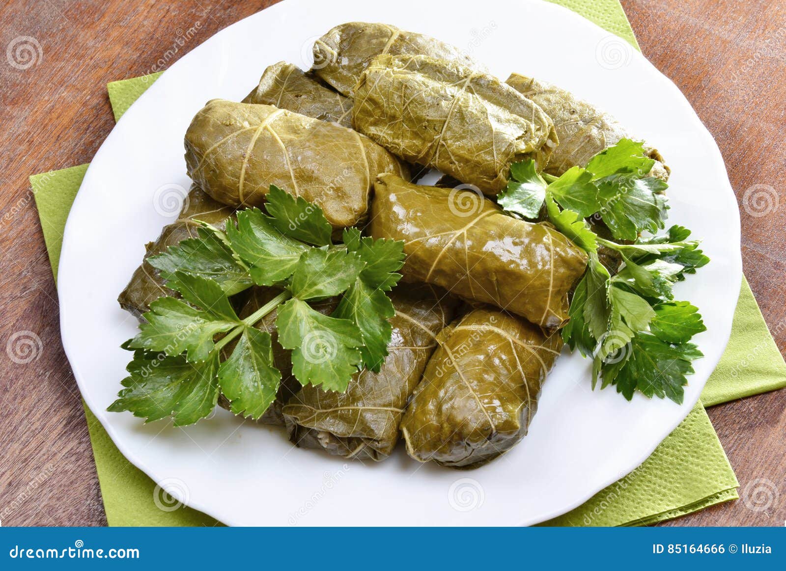 sarma grape vine leaves, stuffed with rice