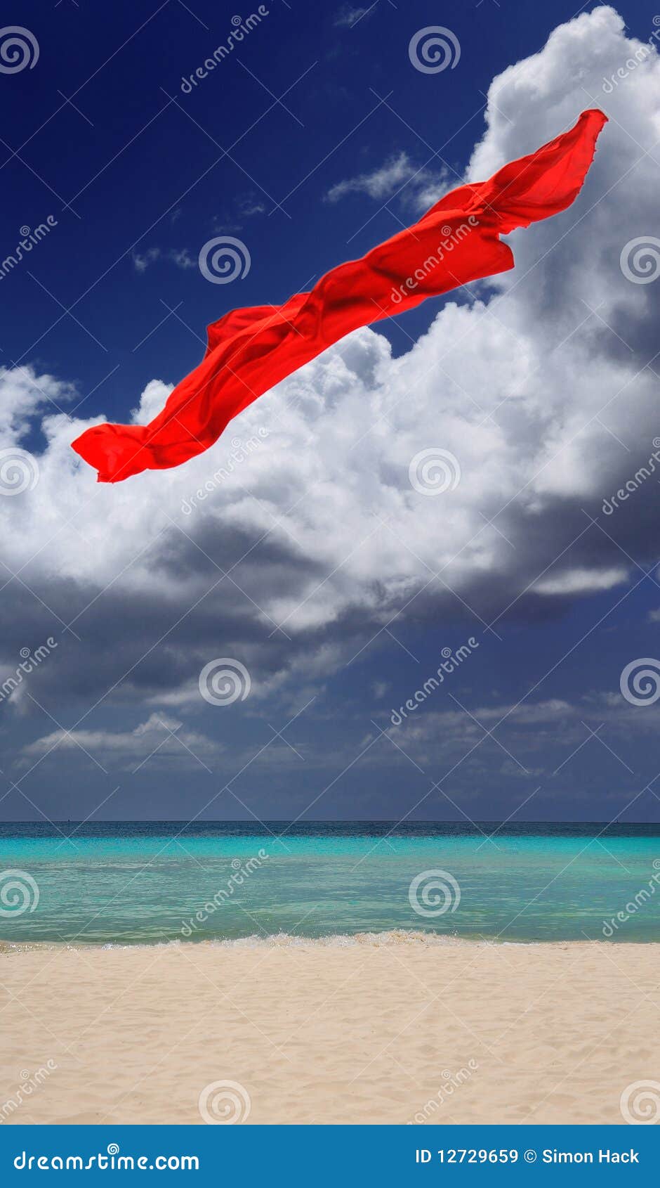 Sarong vermelho imagem de stock. Imagem de vermelho, oceano - 12729659