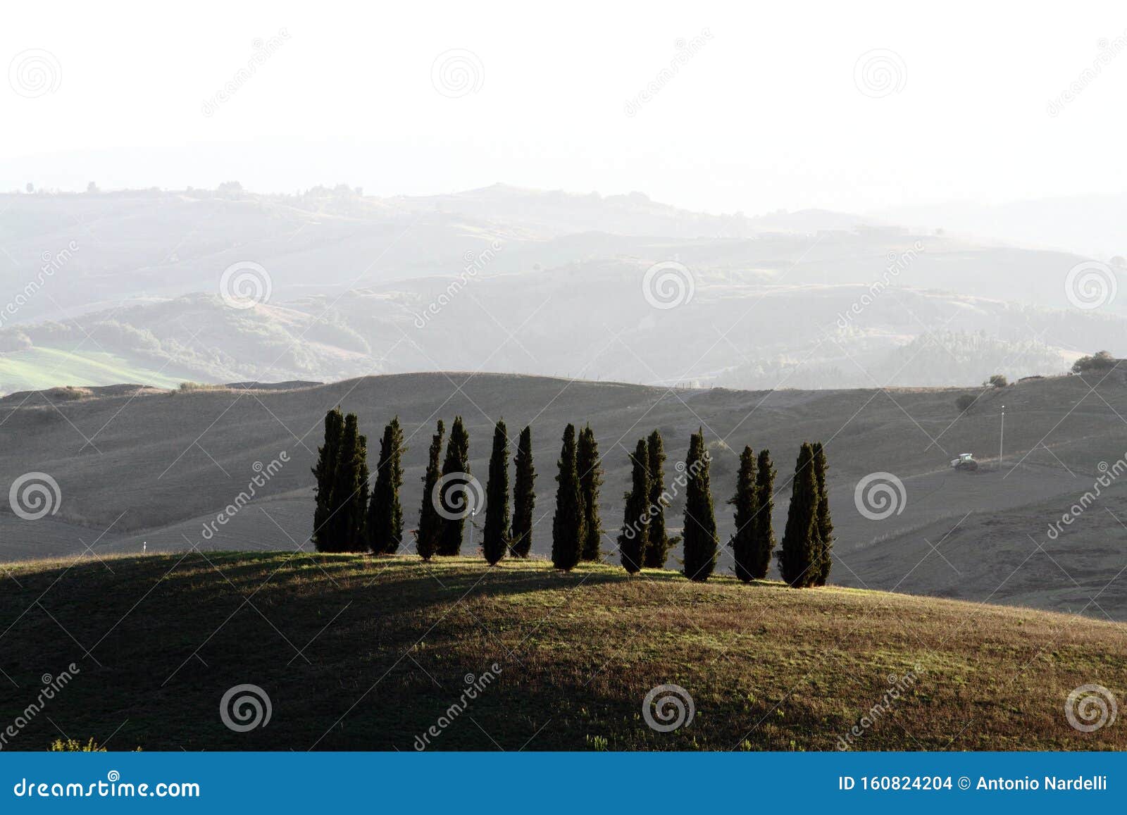 sarteano, italy - october 3, 2016: panorama of the countryside in the val d'orcia resumed from castiglioncello sul trinoro