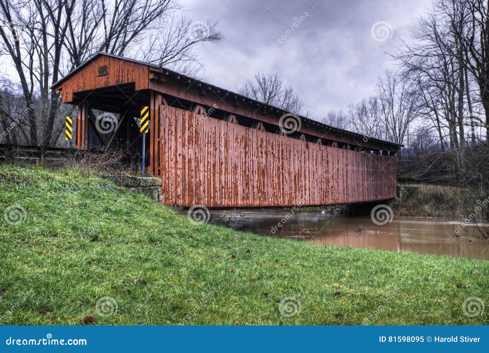 Sarvis Creek Covered Bridge in West Virginia Stock Image Image of
