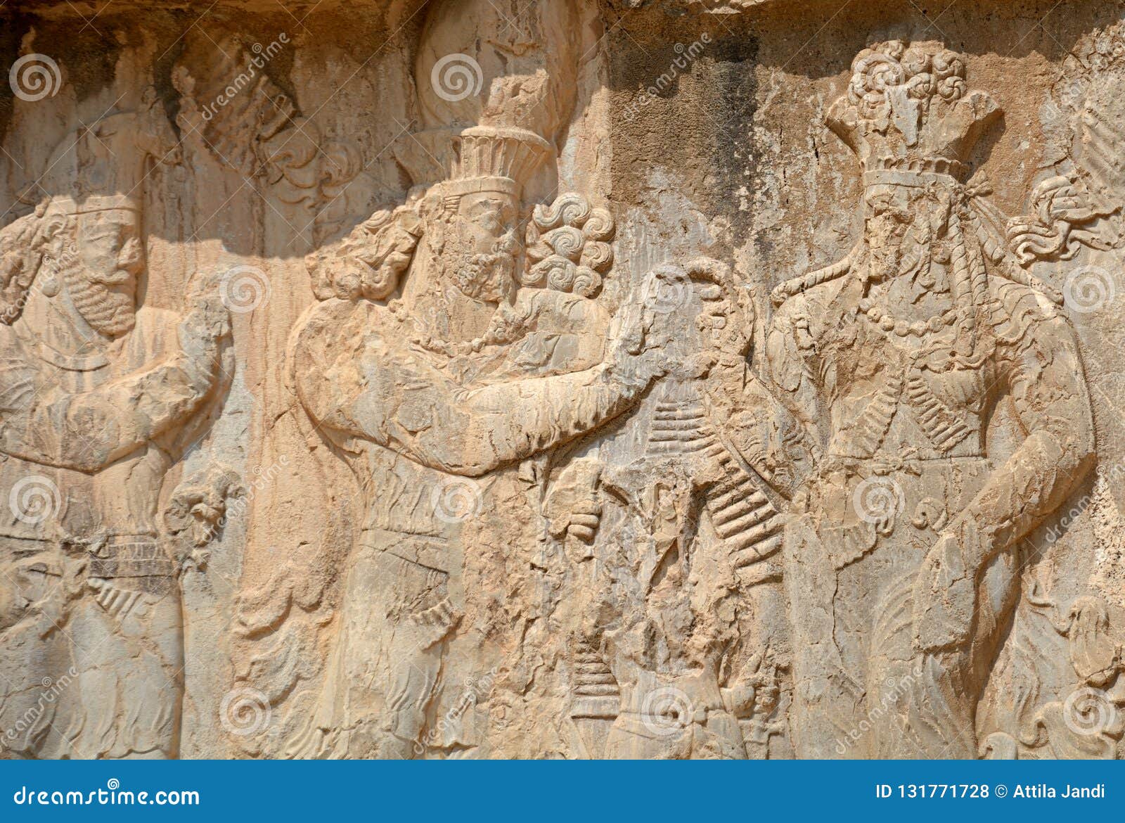 sasanian relief, naqsh-e rustam, iran