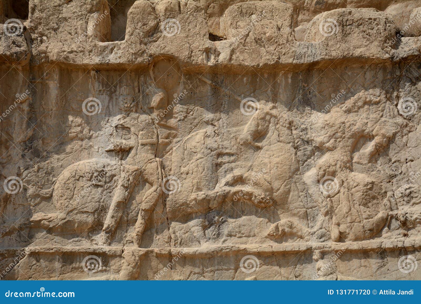 sasanian relief, naqsh-e rustam, iran