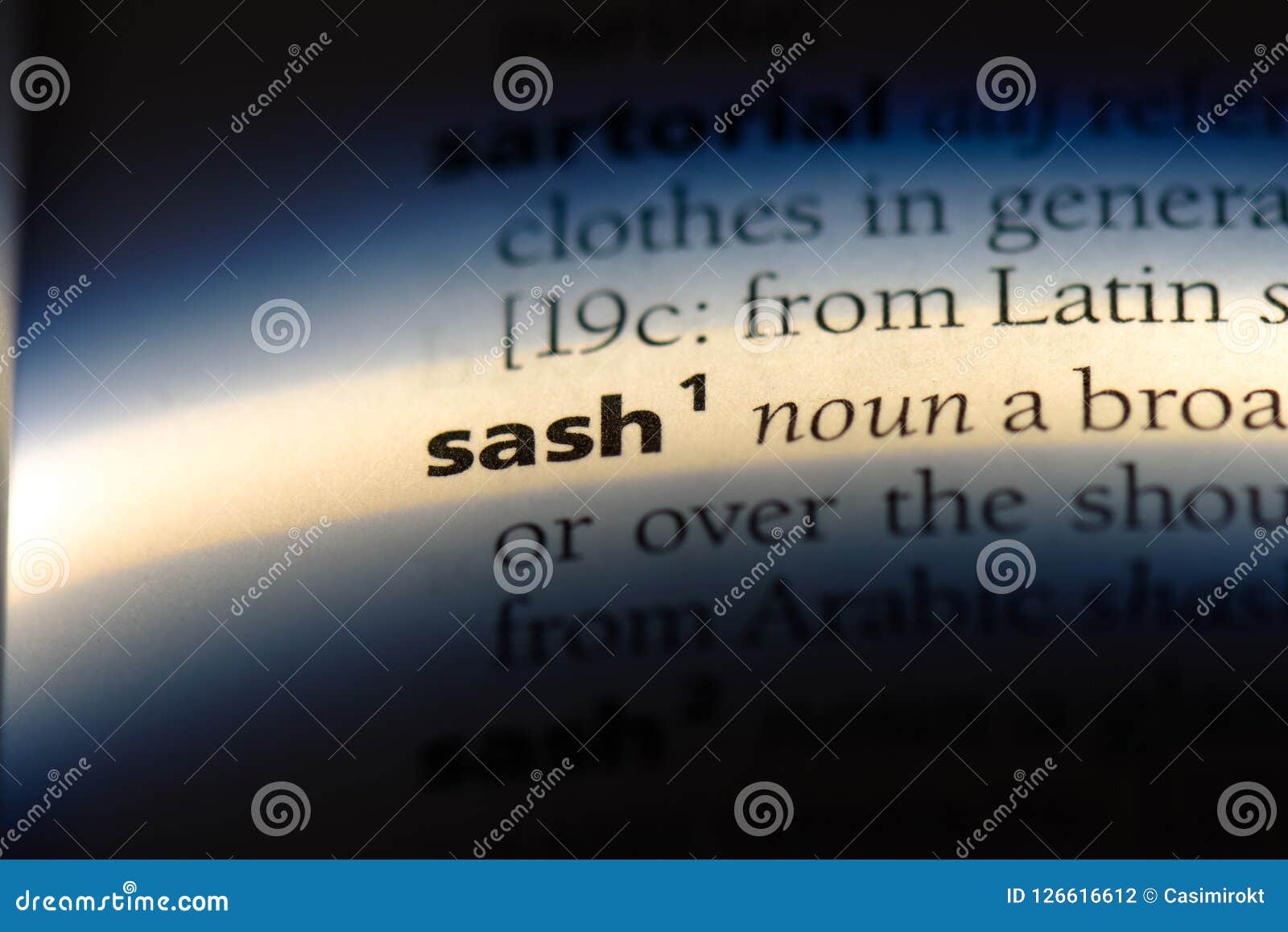 Sash stock photo. Image of macro, dictionary, text, idea 126616612