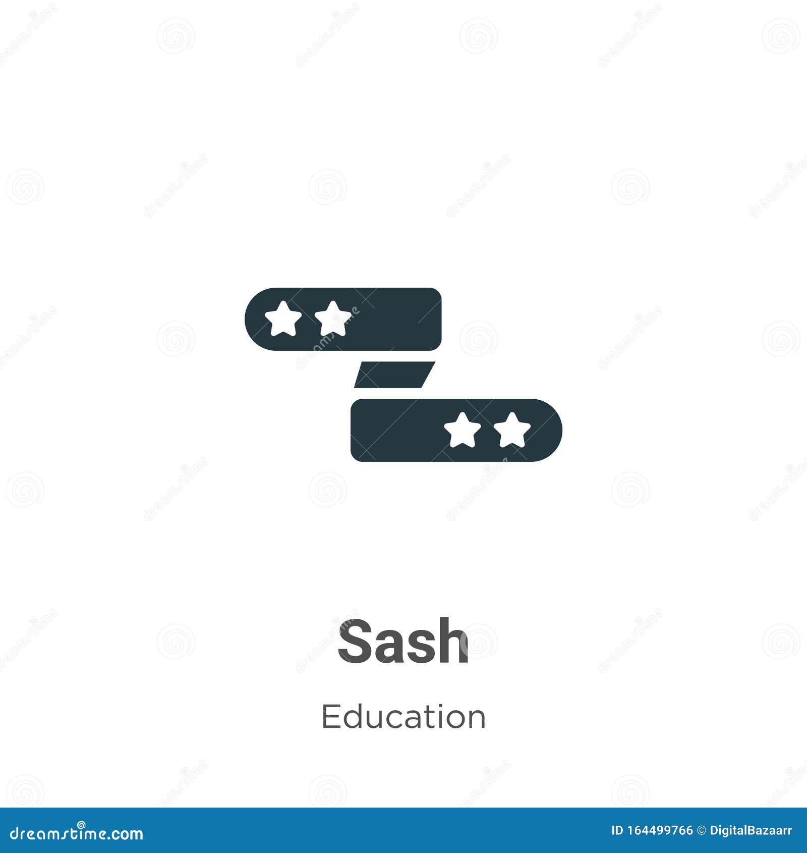 Download Sash Vector Icon On White Background. Flat Vector Sash ...