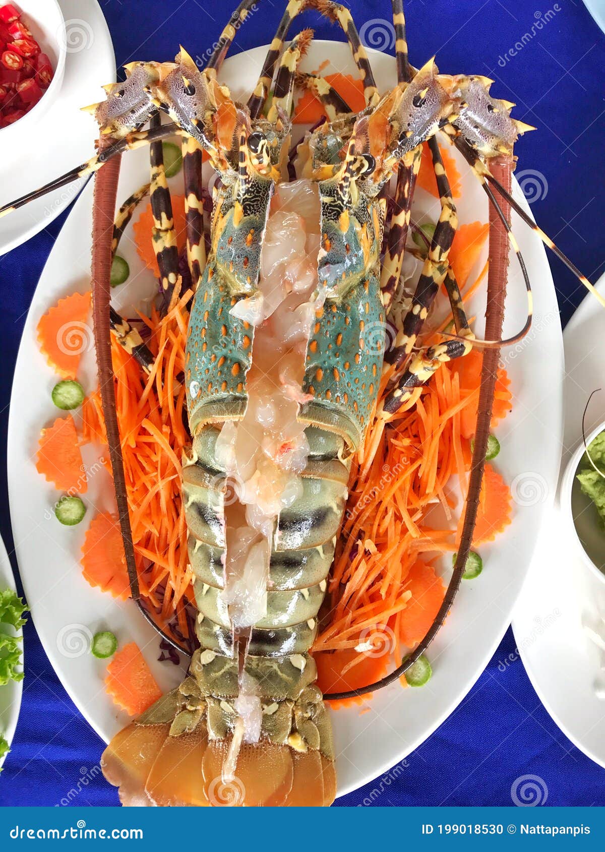 Sashimi Lobster, Giant Raw Fresh Lobster Stock Photo Image of sashimi