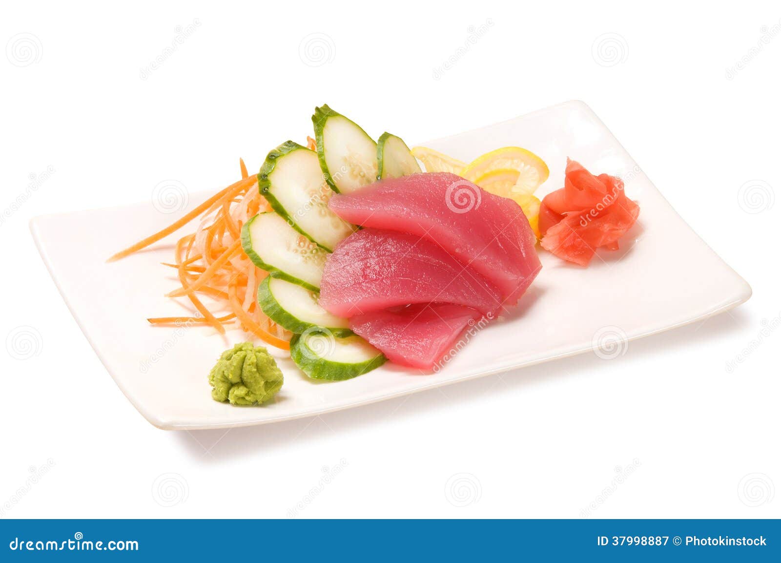Sashimi tuna stock image. Image of cucumber, gourmet 37998887