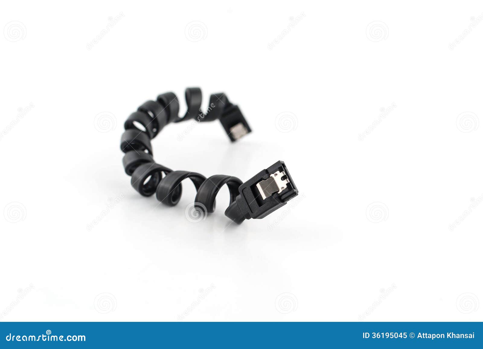 SATA Cable on White Background Stock Image Image of color, connector 36195045