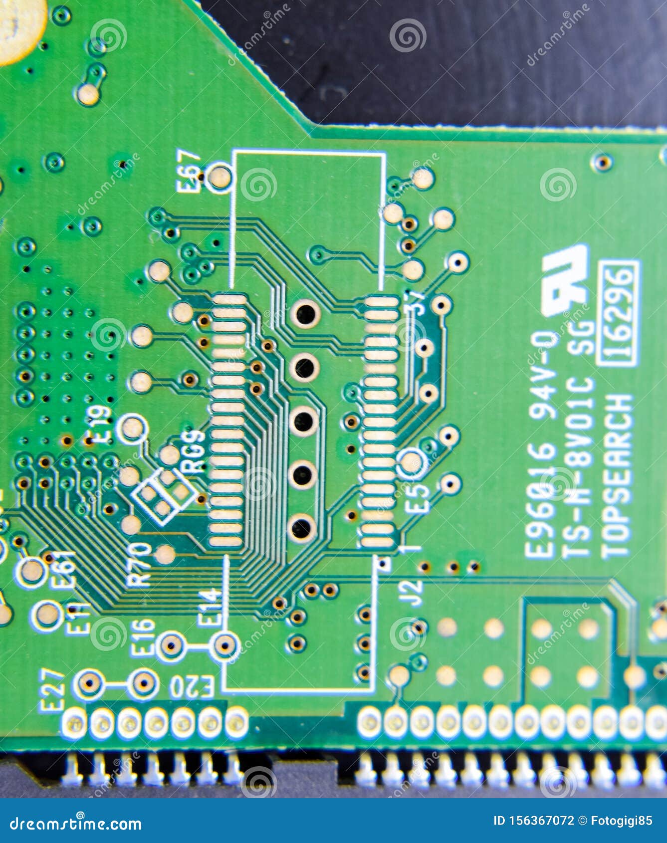 Sata Drive Connector Electronic Board with Electrical Components