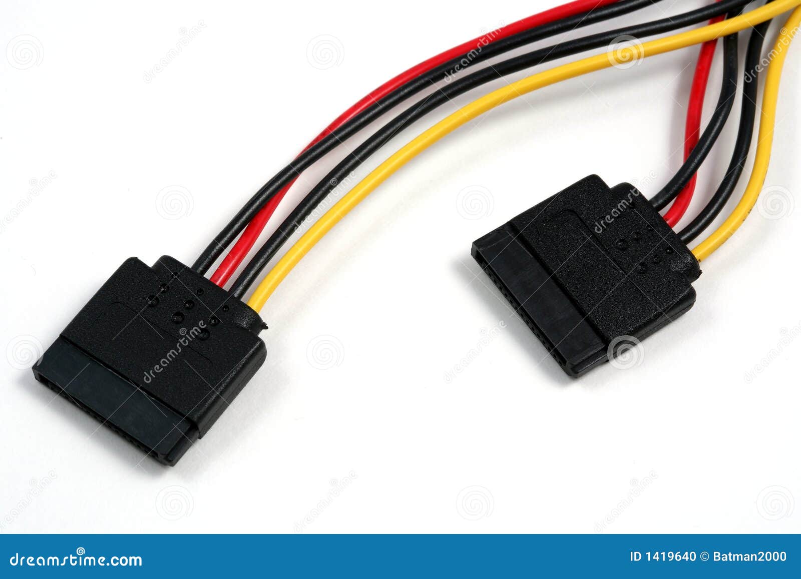 SATA Power Cables Horizontal Stock Photo Image of supply, computer 1419640
