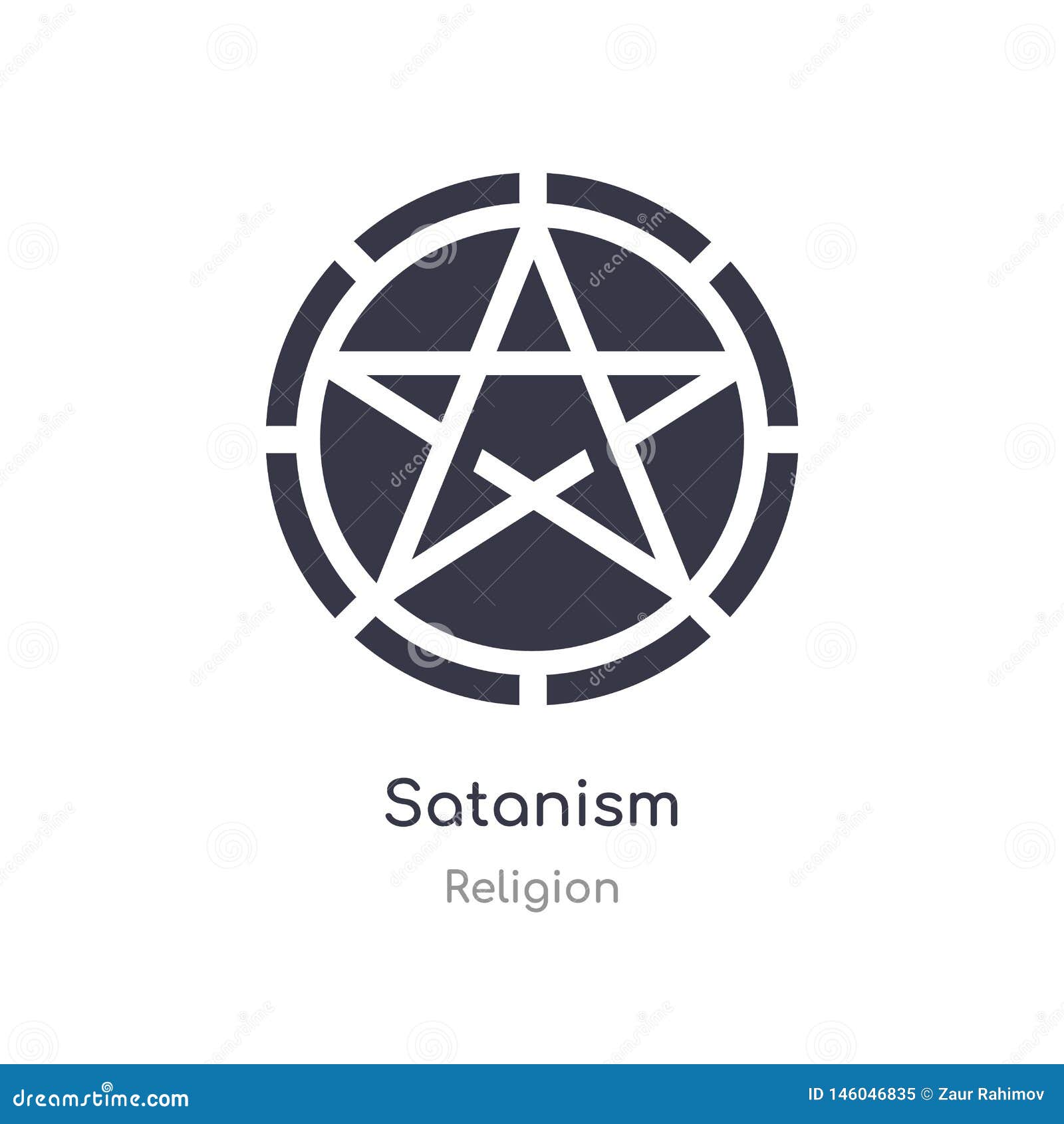 satanism icon.  satanism icon   from religion collection. editable sing  can be use for web site