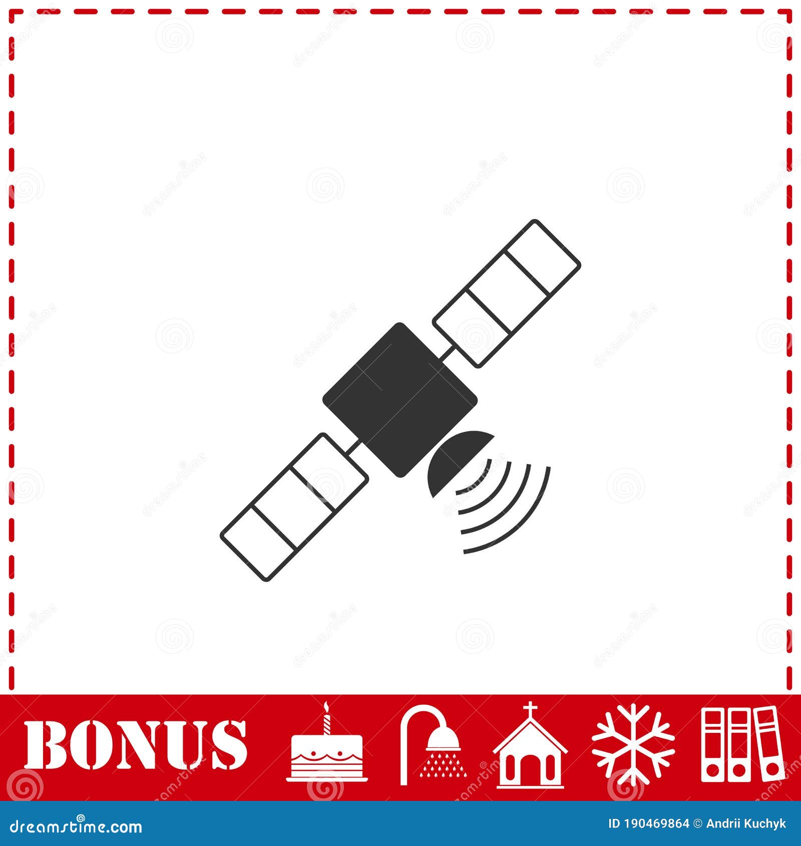 satelite icon flat