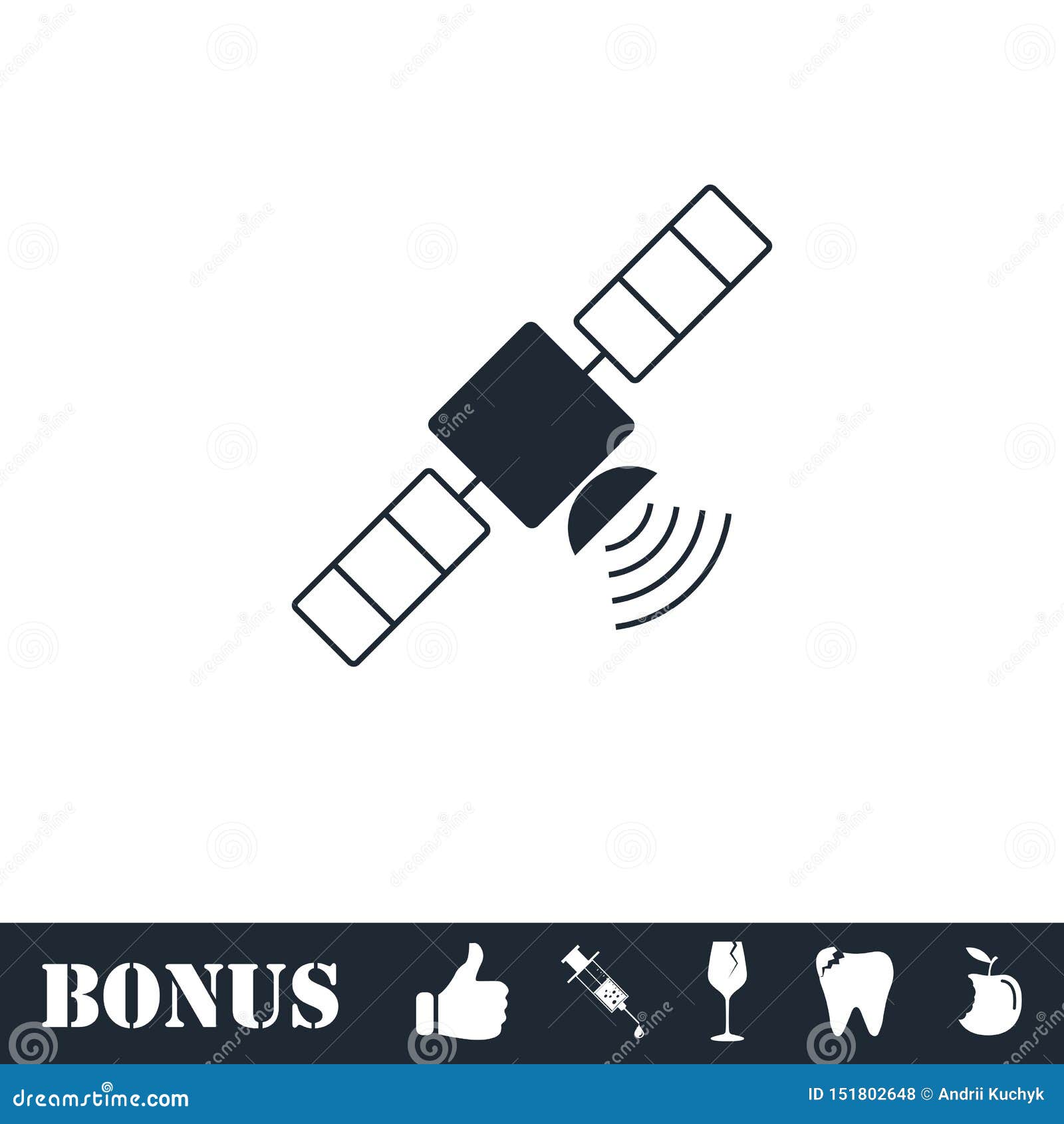satelite icon flat