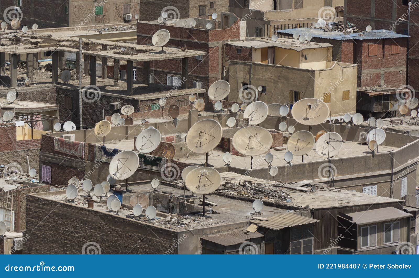 Satellite Antennas in Cairo, Egypt Stock Image Image of architecture