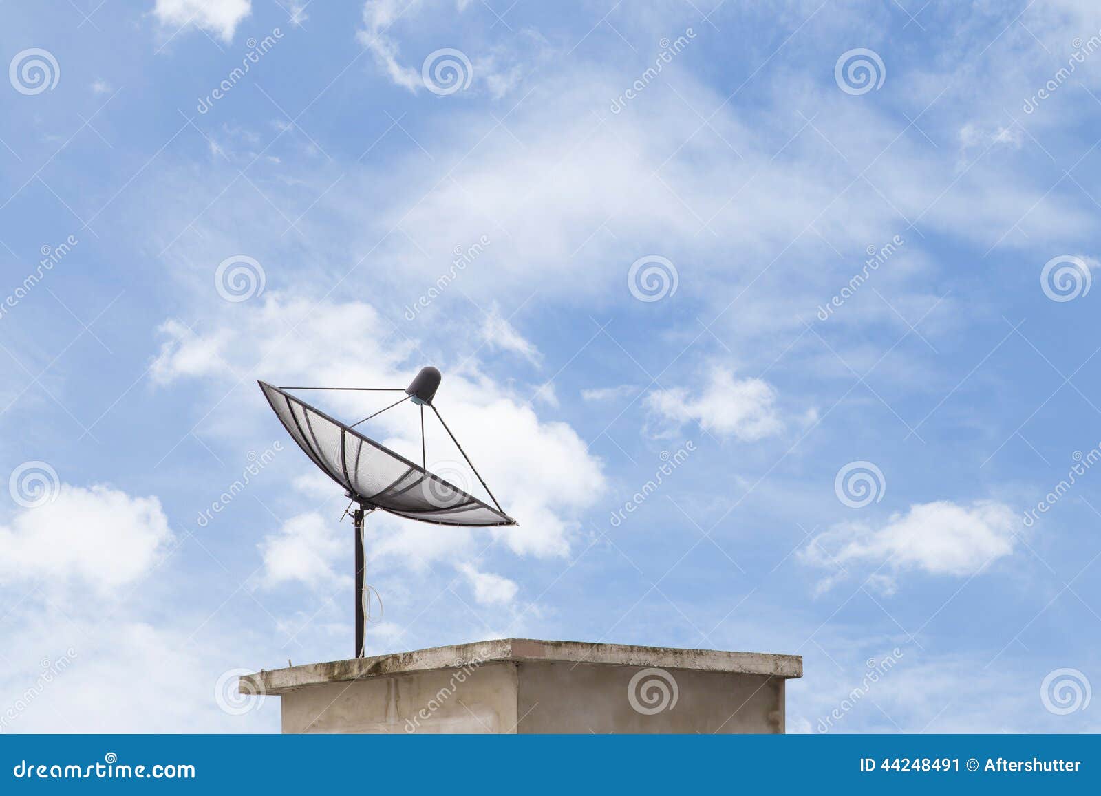 Satellite Dish stock image. Image of signal, dish, cloudy 44248491