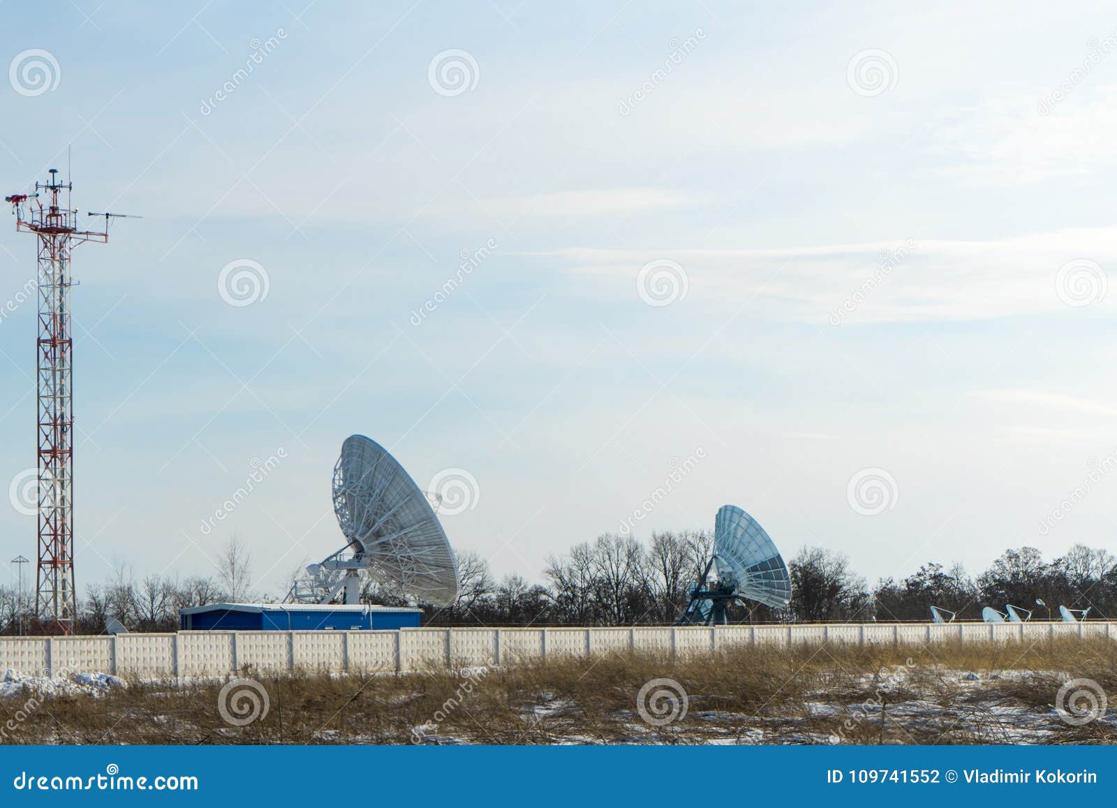 Satellite Dish Large Size. a Major Provider Stock Photo