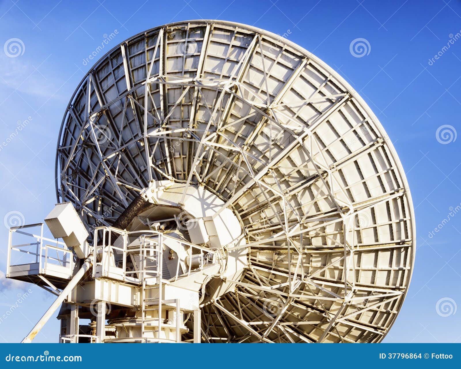 Satellite Dish Radio Telescope Stock Photo Image of blue, side