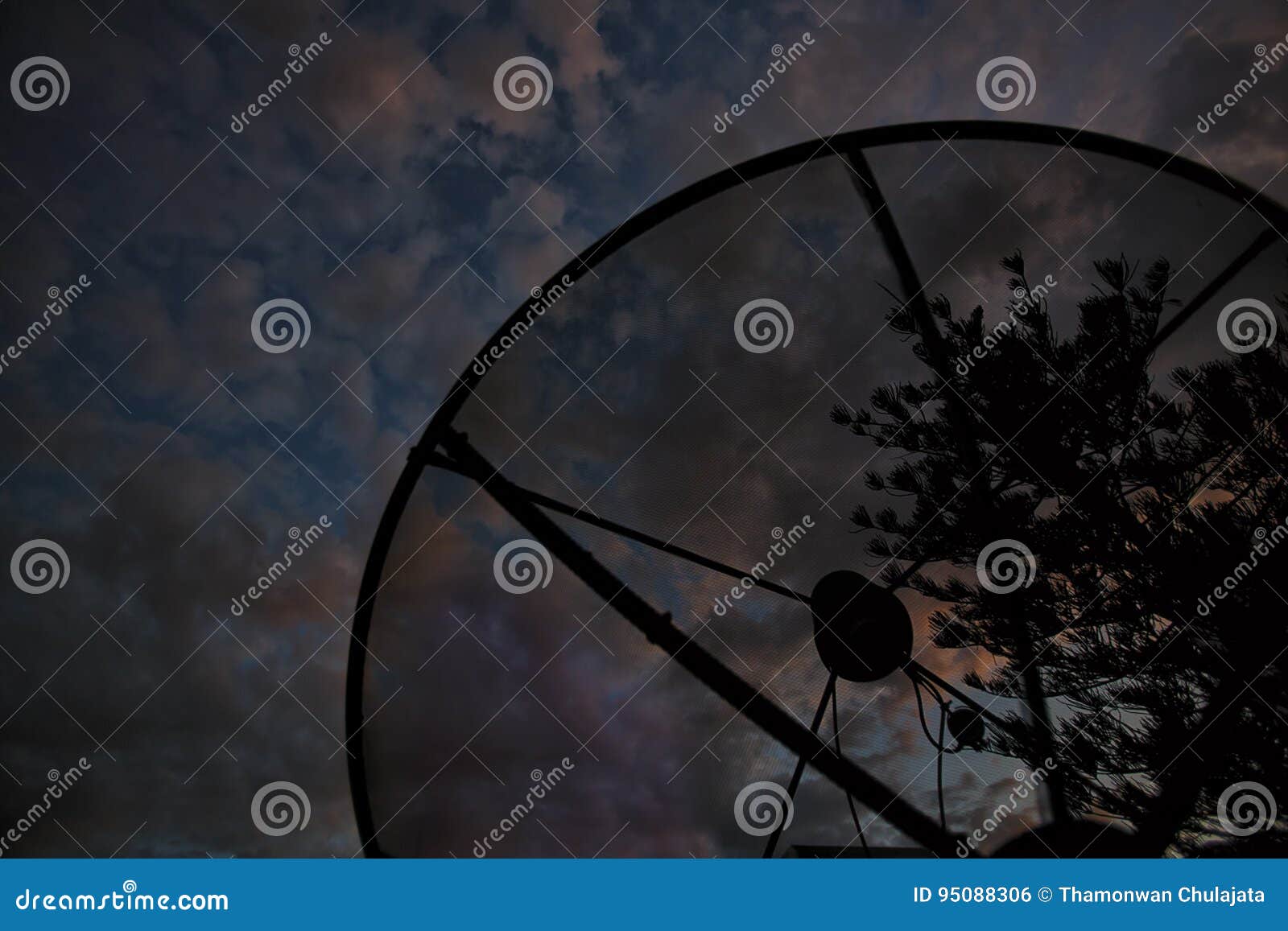 Satellite Dish in a Rural Area Stock Photo Image of round, satellite 95088306