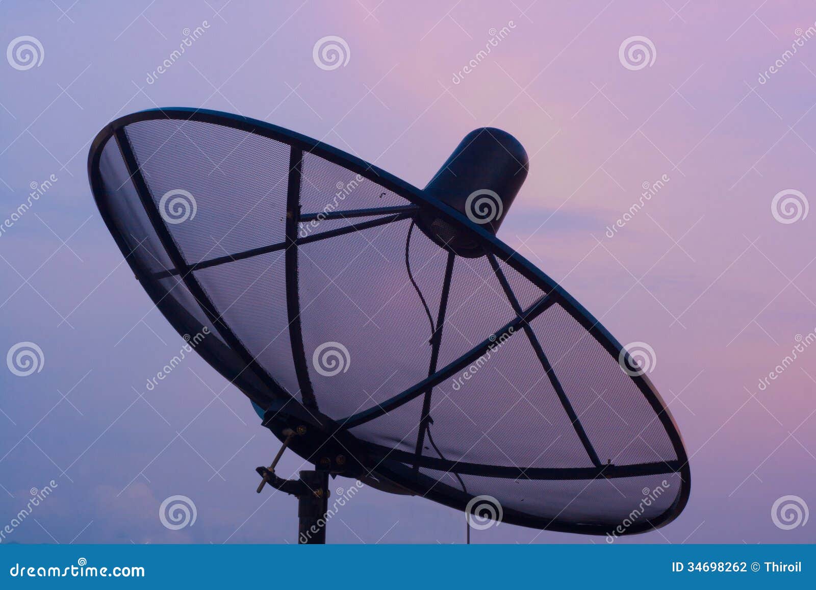 Satellite Dish Sky Sunset Communication Technology Network Image