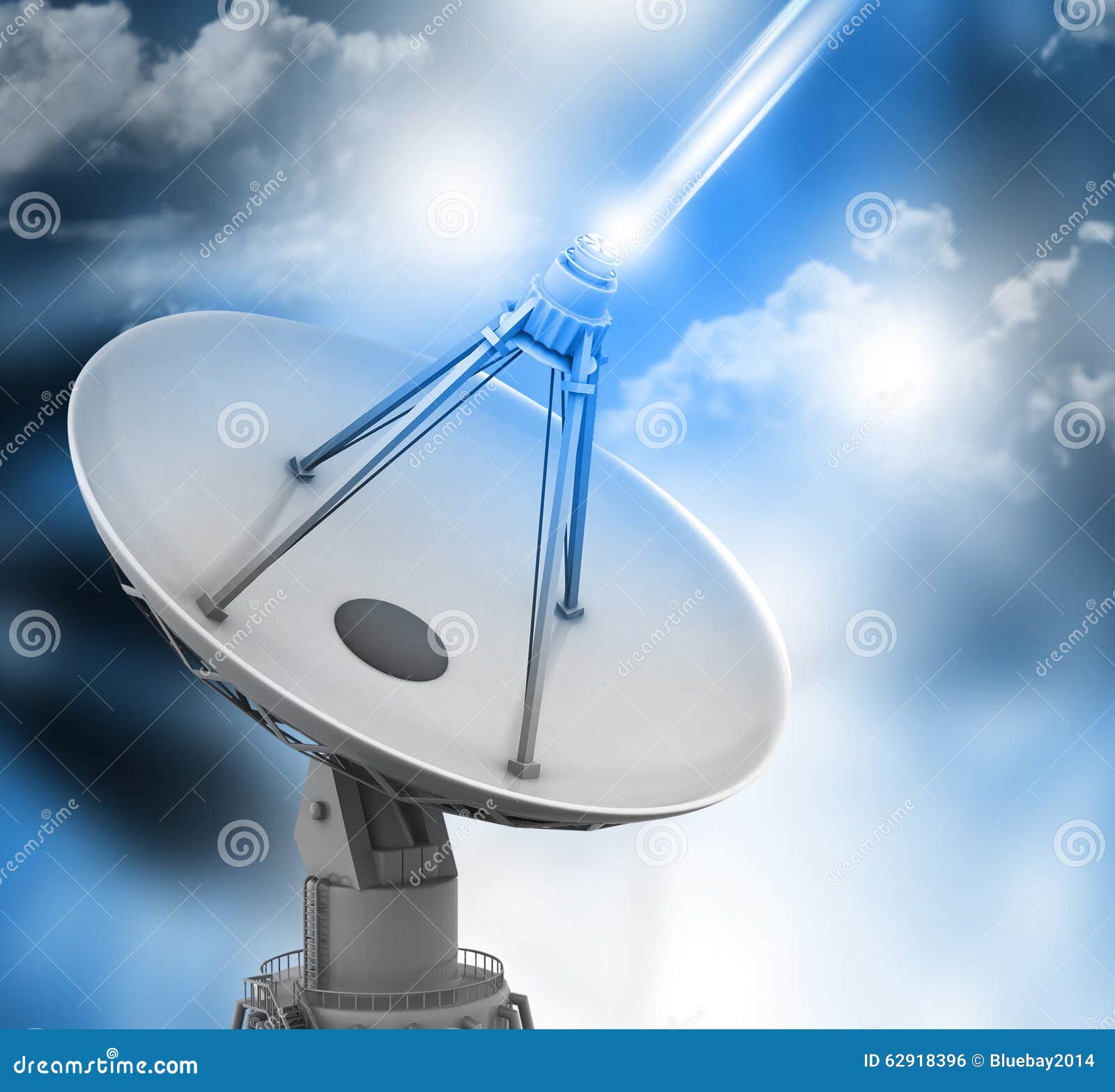 Satellite Dish Transmission Data Stock Illustration Illustration of