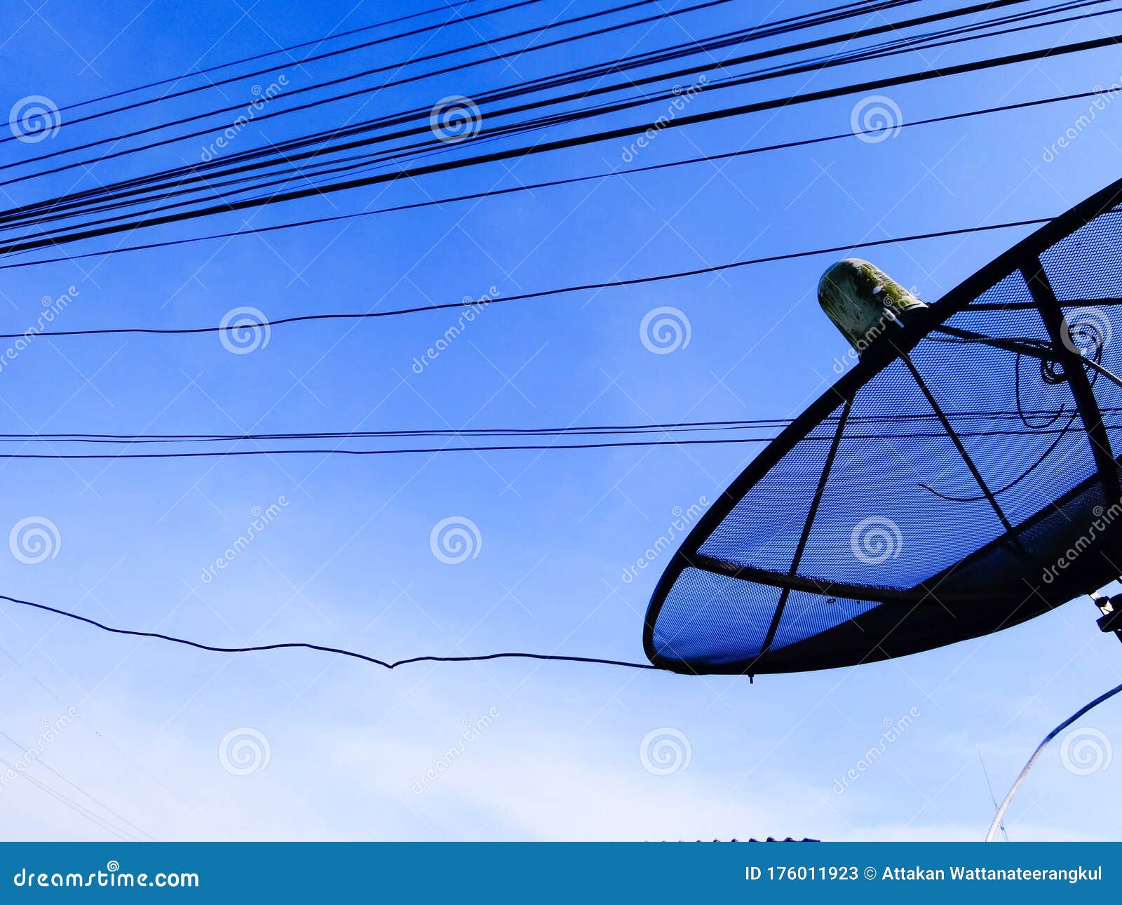 Satellite Dish for Watching Television Stock Image Image of dish, satellite 176011923