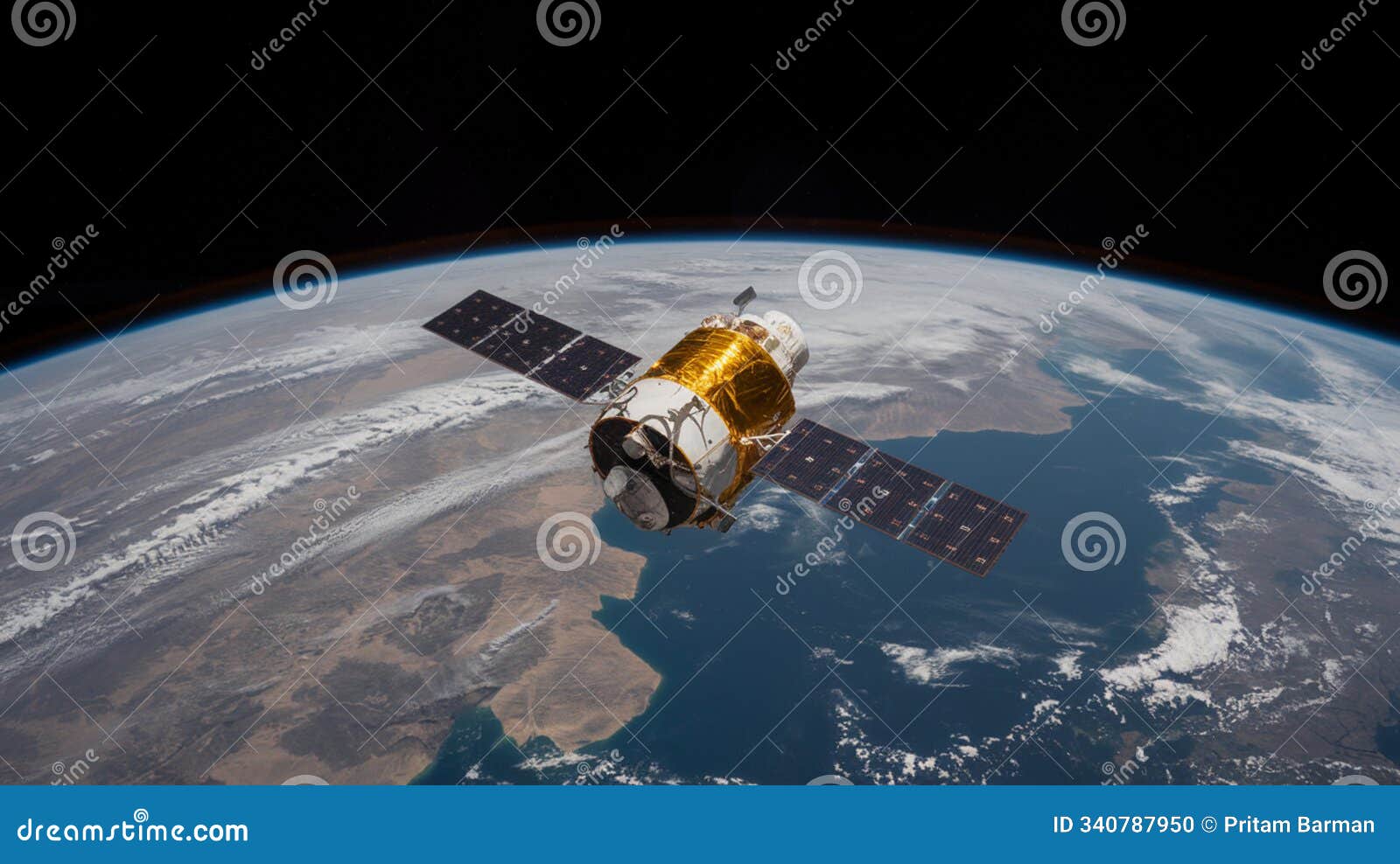 satellite orbiting above earth 3