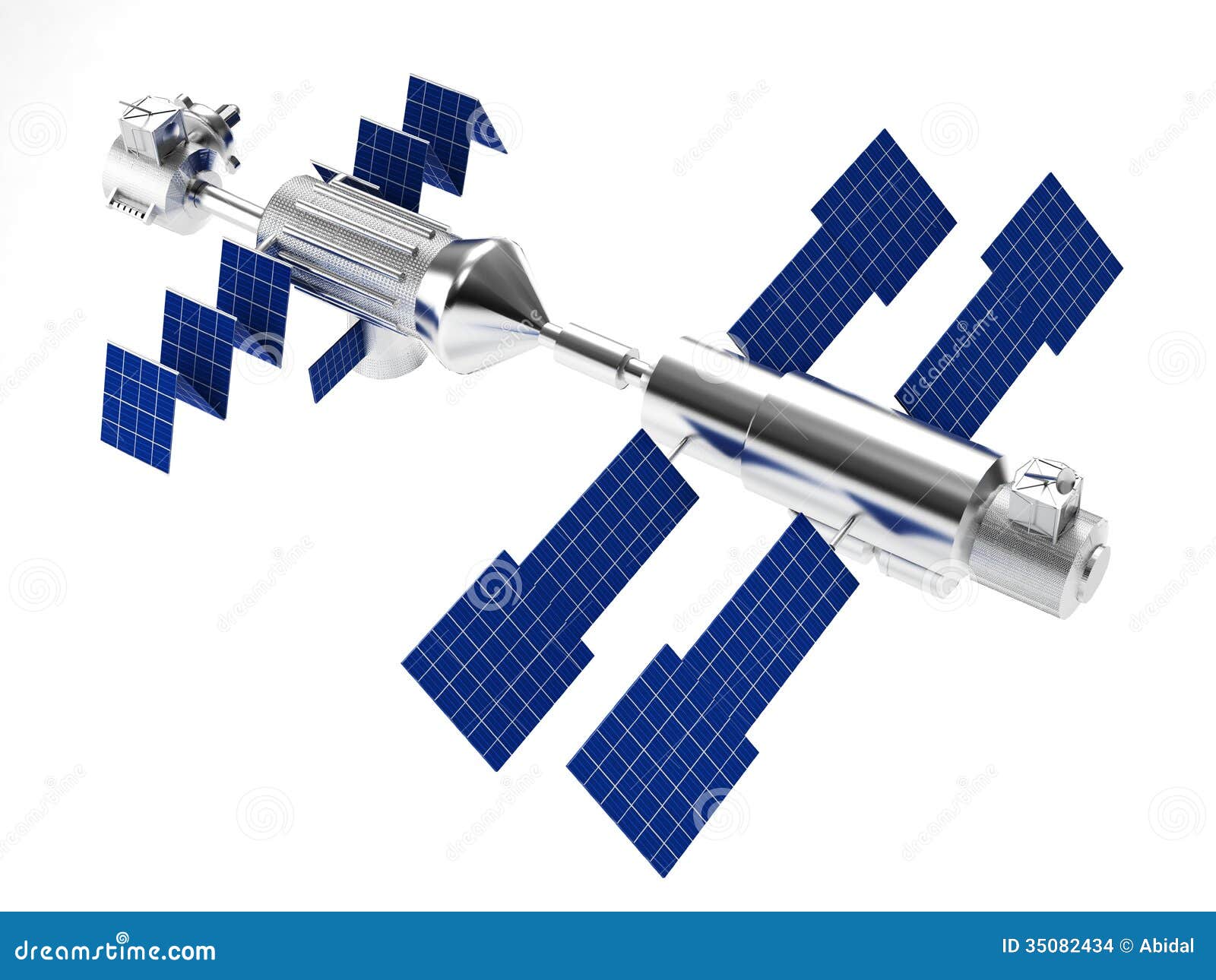 Satellite isolated stock illustration. Image of signal 35082434