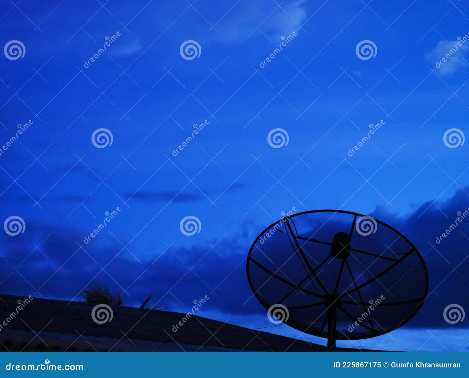 The satellite TV dish. stock image. Image of military 225867175