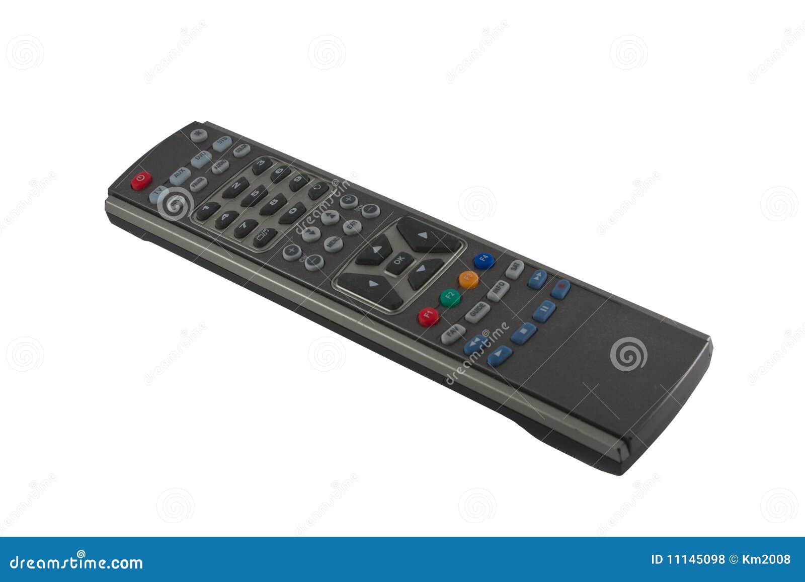Satellite TV Remote Control Stock Photo Image of play, keypad 11145098