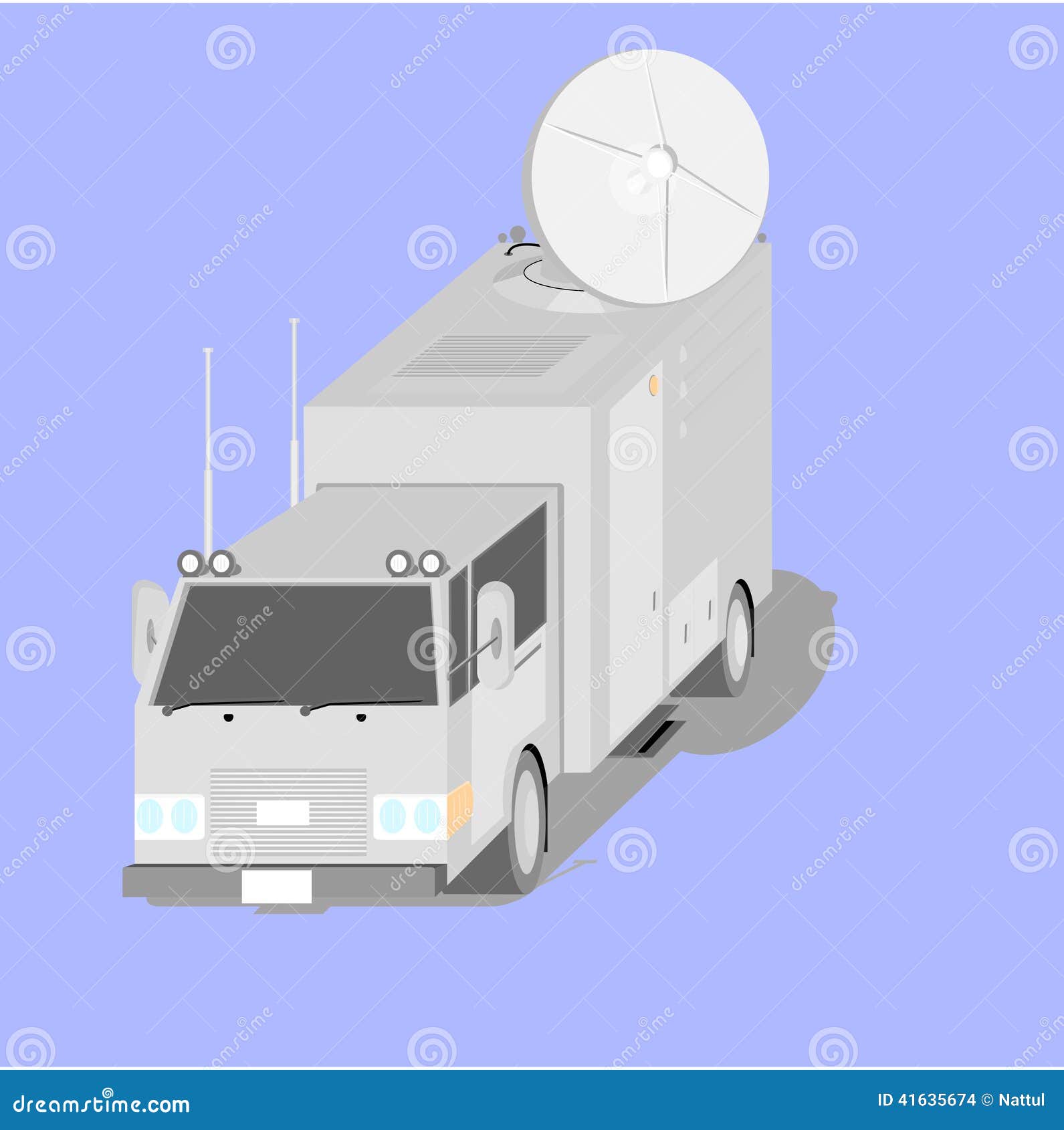 Satellite uplink truck stock vector. Illustration of mobility 41635674