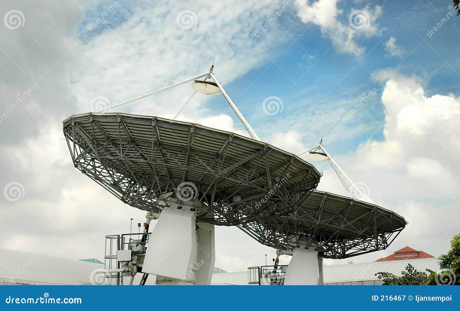 Satellites broadcast stock image. Image of electronic, network 216467