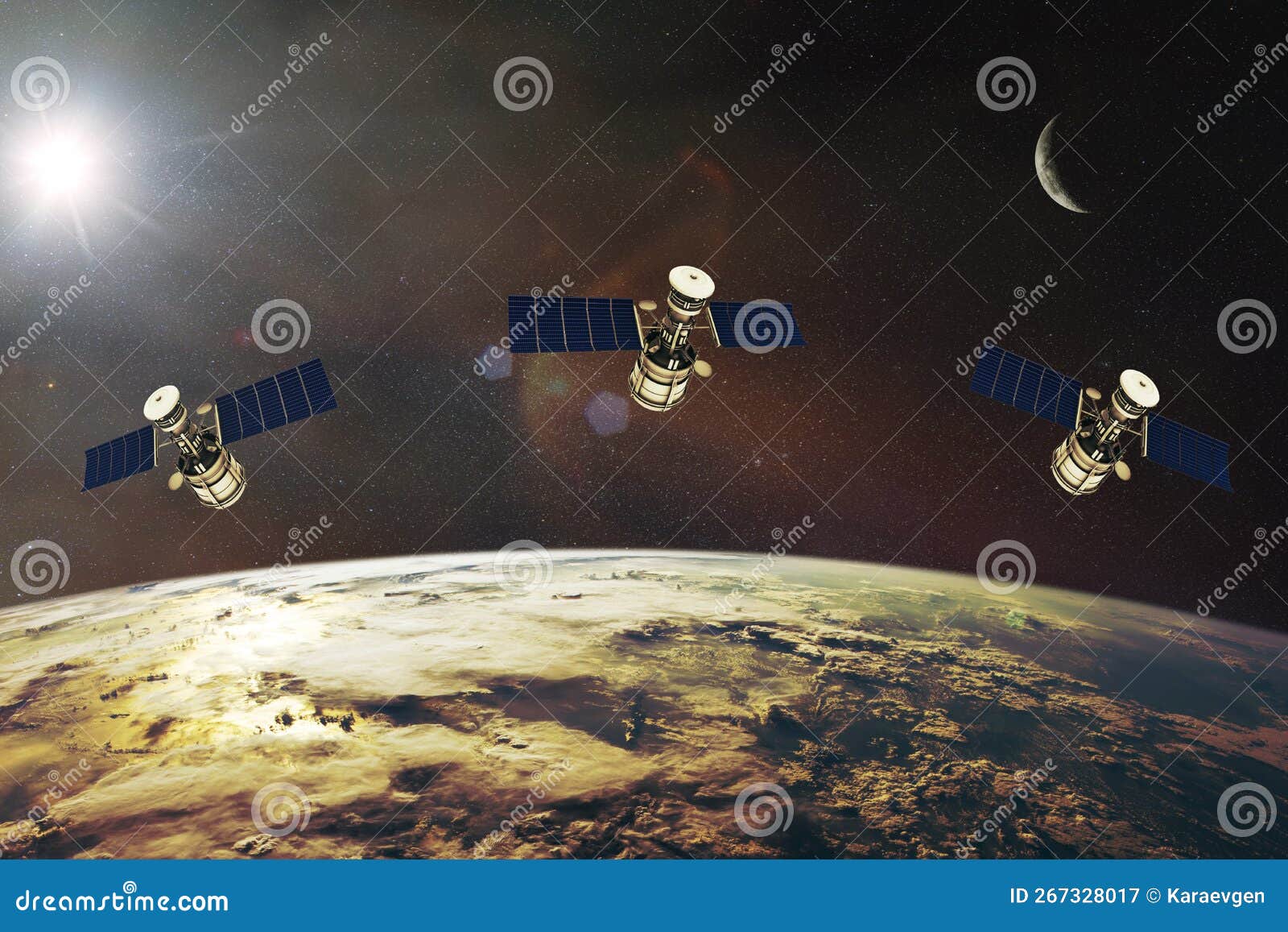 satellites on low-earth orbit. s of this image furnished by nasa