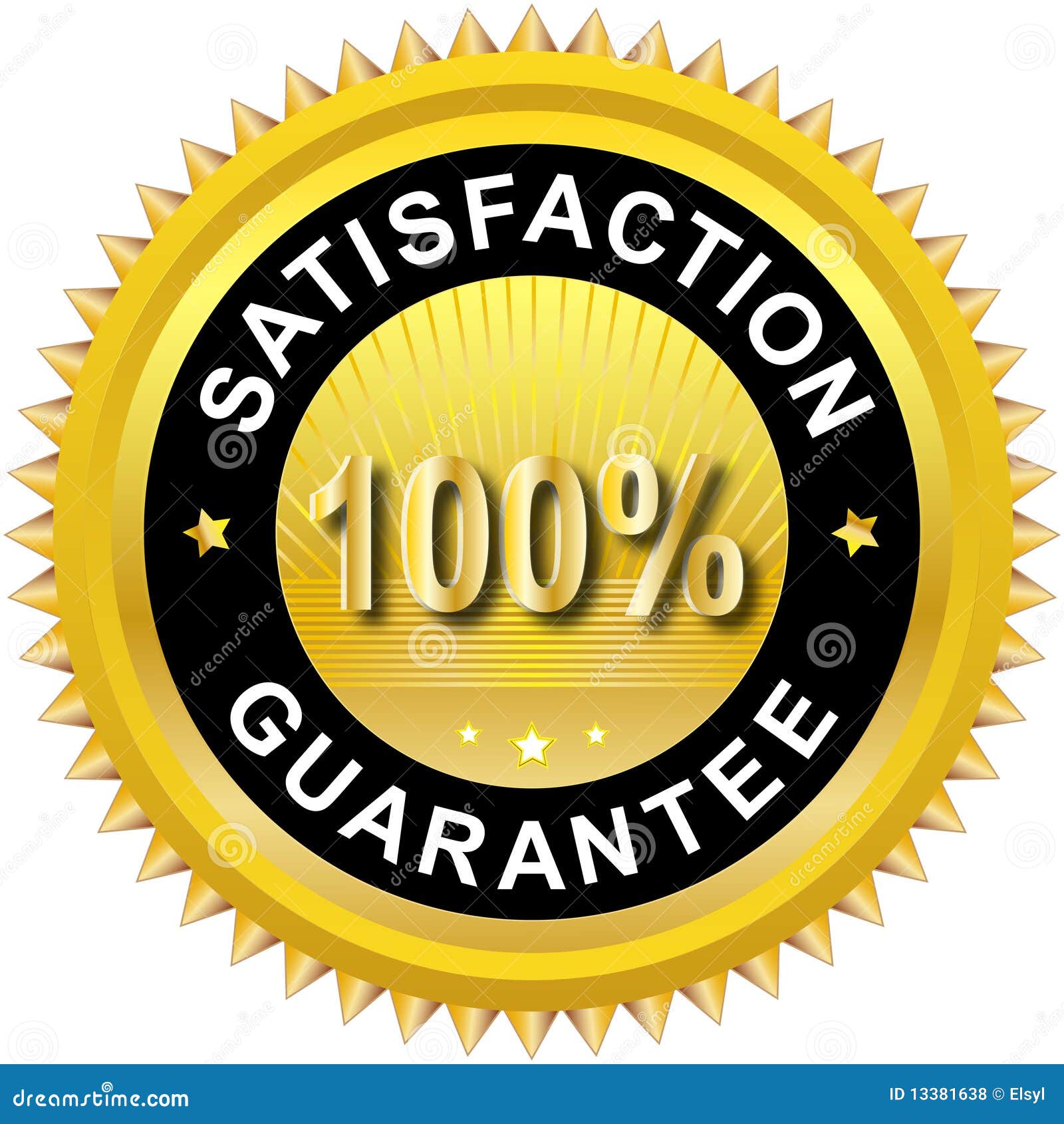 satisfaction guarantee label
