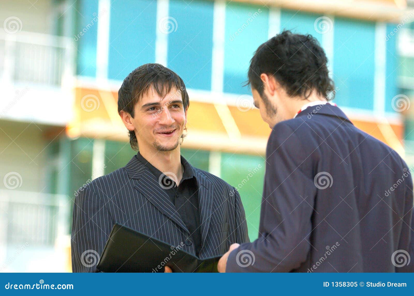 Satisfactory Performance Review Stock Image Image of businessmen