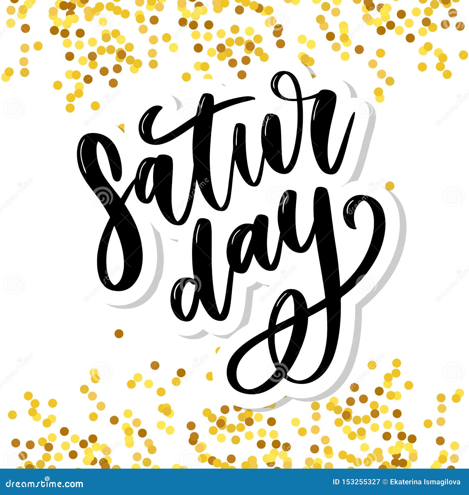 Saturday Logo Template Vector Lettering Calligraphy Text Stock ...