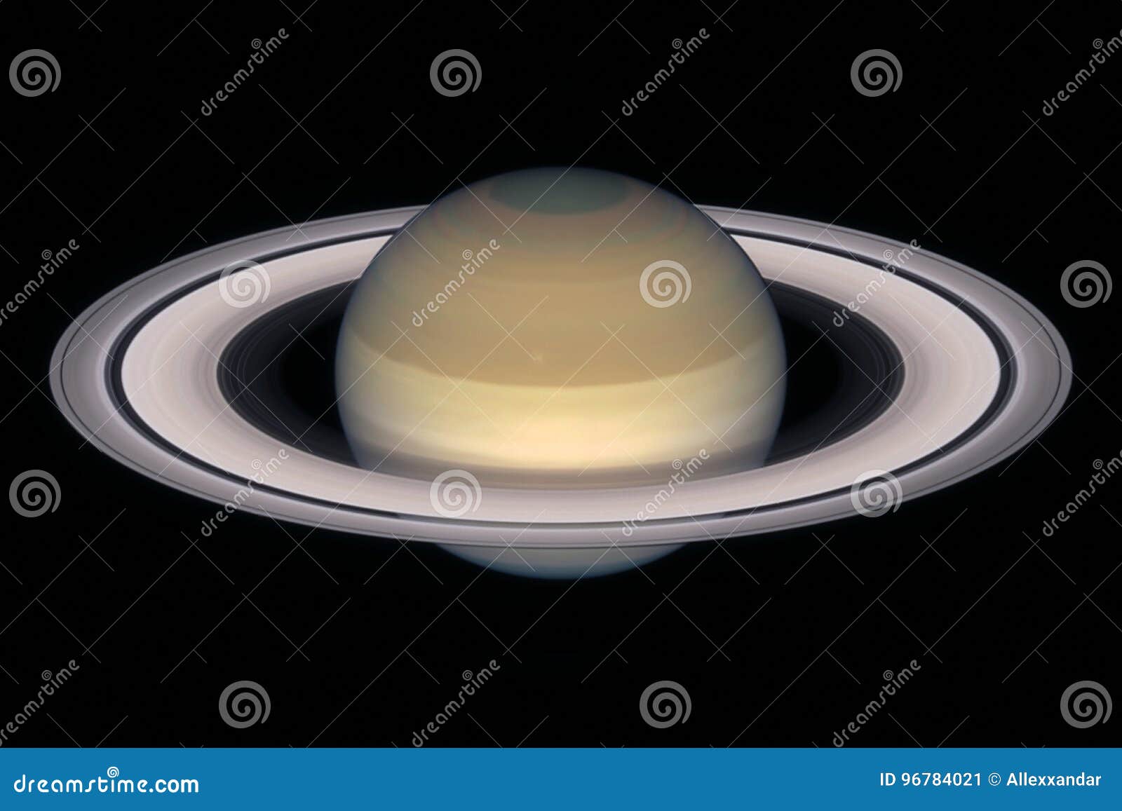 saturn planet,  on black.